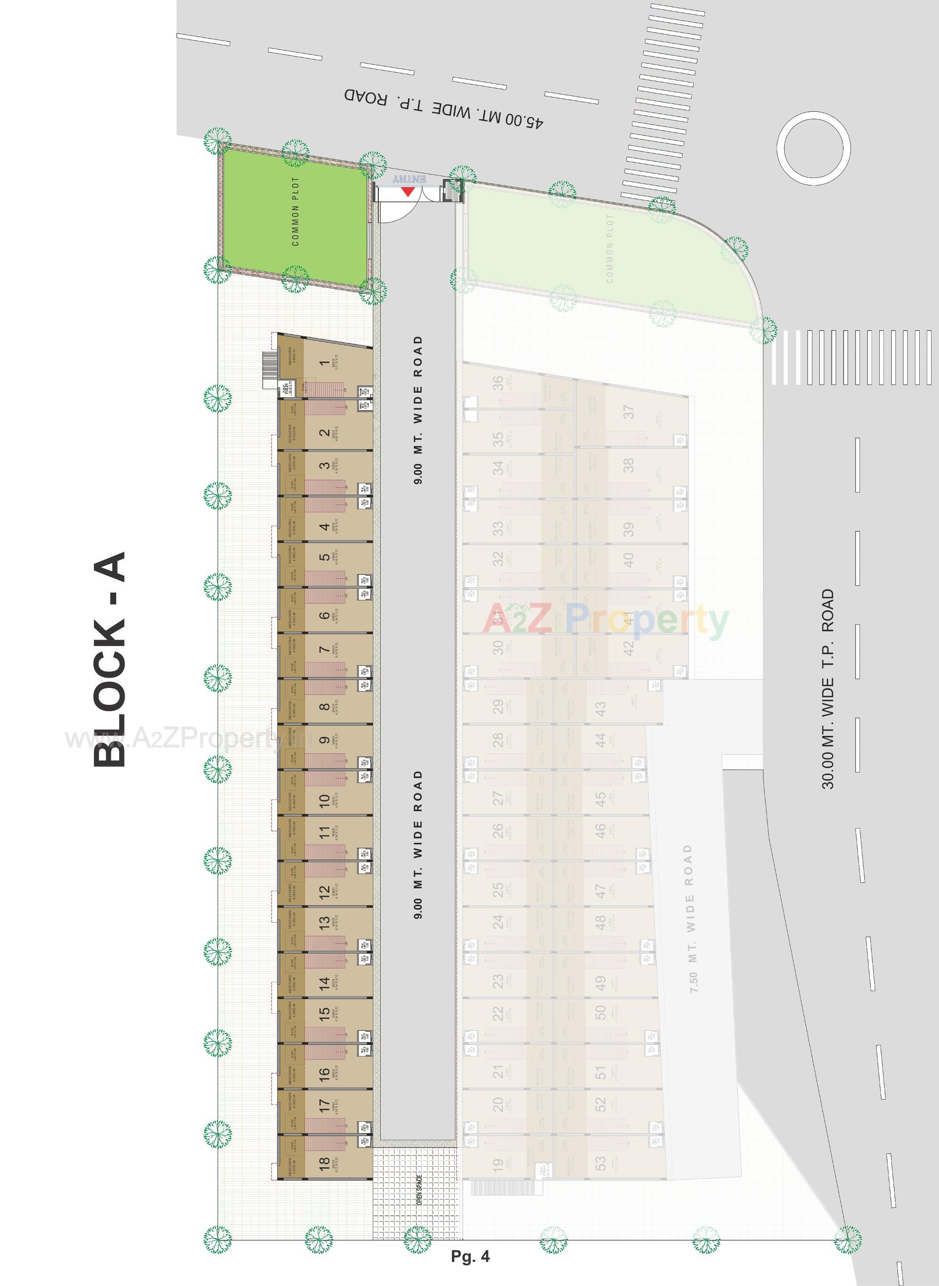 Layout of real estate project Hare Krishna Platinum Industrial Estate located at Kathwada, Ahmedabad, Gujarat