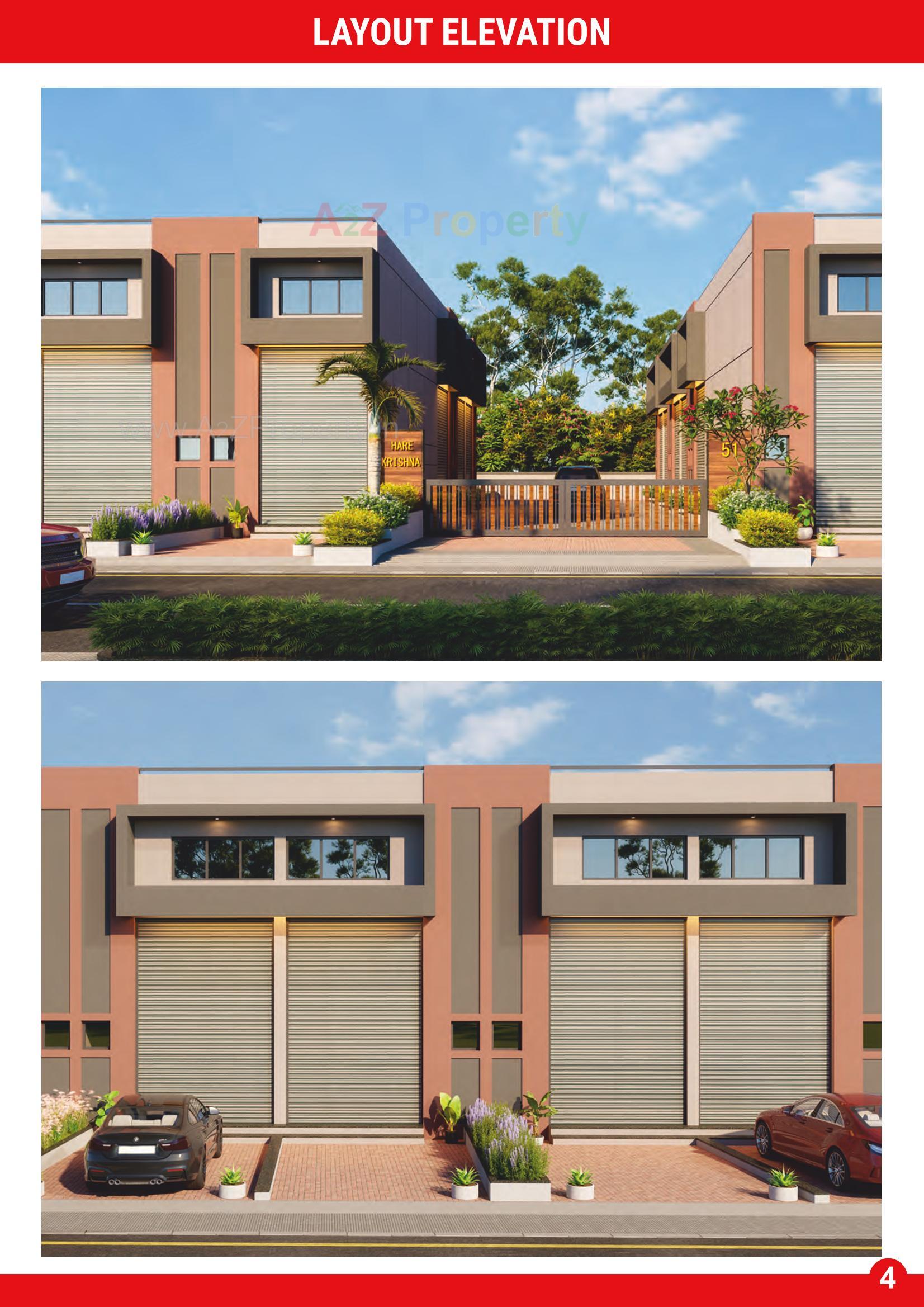 3D Elevation of real estate project Harekrishna 51 Industrial Estate located at Kathwada, Ahmedabad, Gujarat