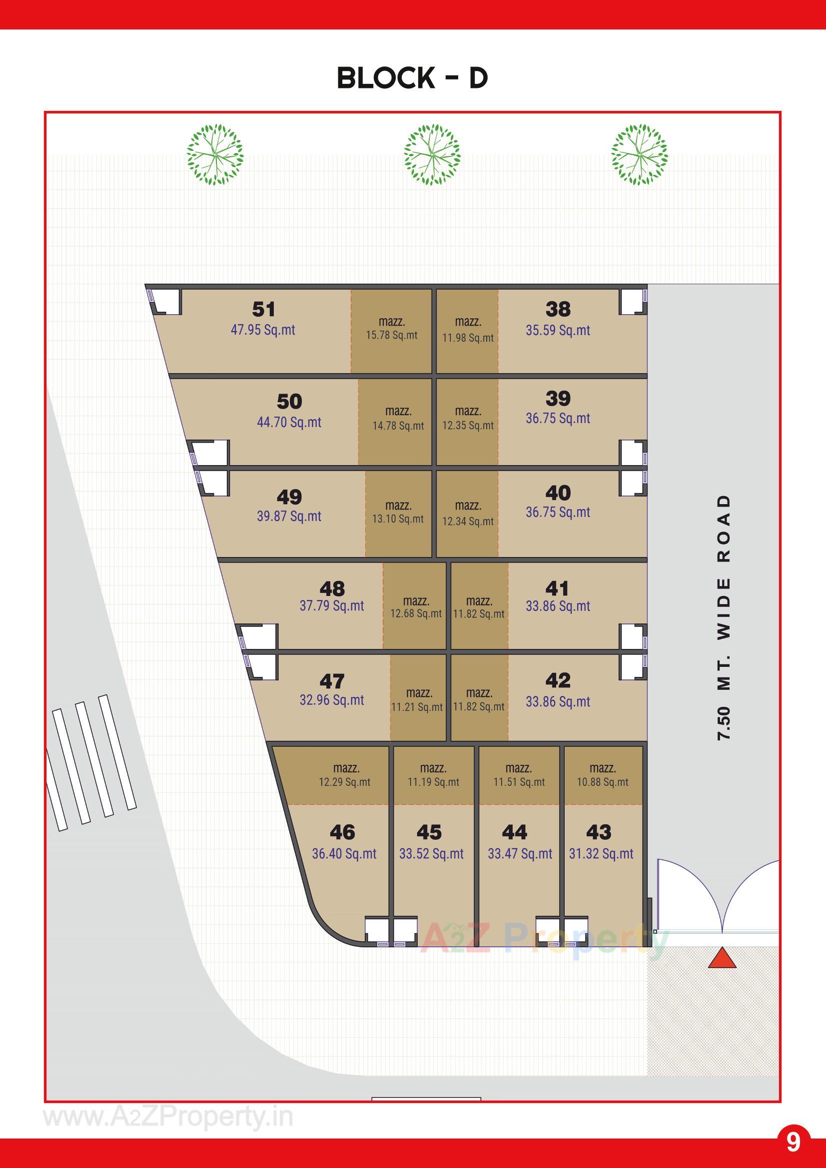 Layout of real estate project Harekrishna 51 Industrial Estate located at Kathwada, Ahmedabad, Gujarat