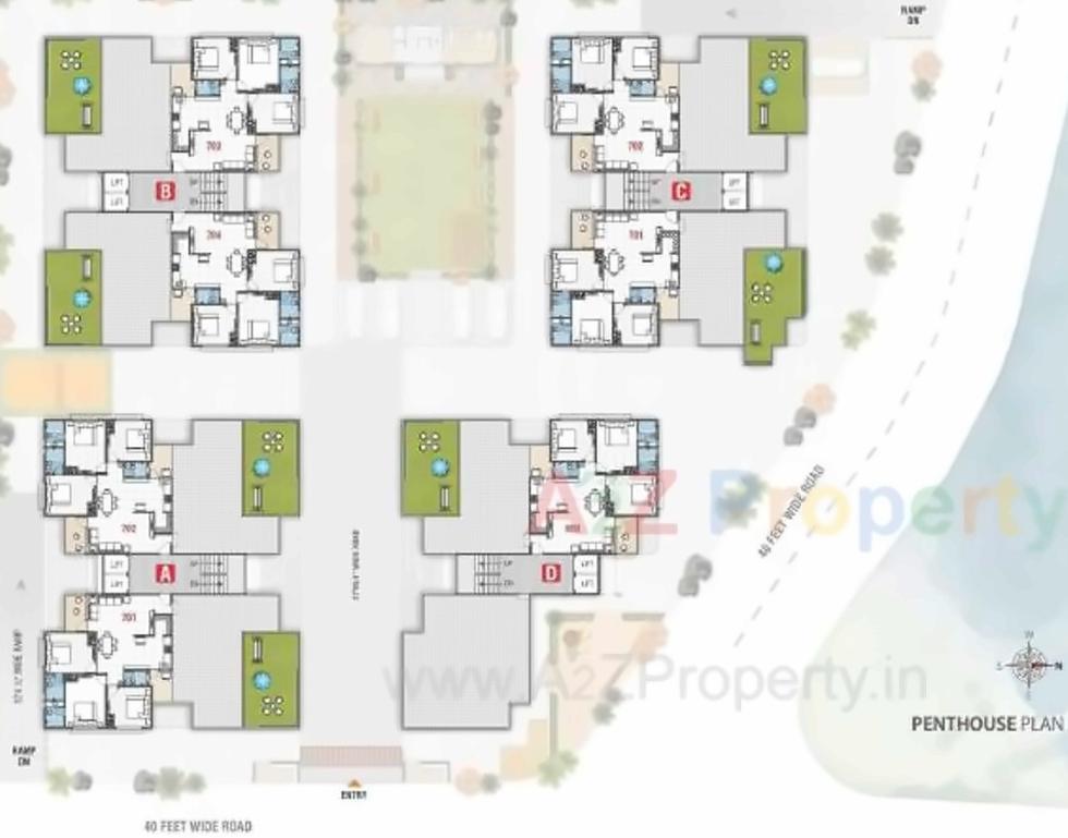 Layout of real estate project Hari Icon located at Nana-chiloda, Ahmedabad, Gujarat