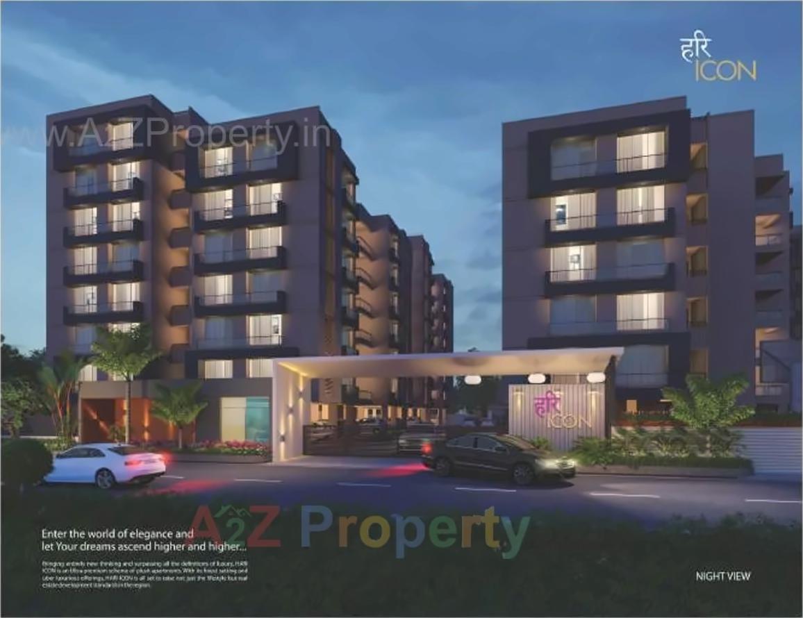 3D Elevation of real estate project Hari Icon located at Nana-chiloda, Ahmedabad, Gujarat