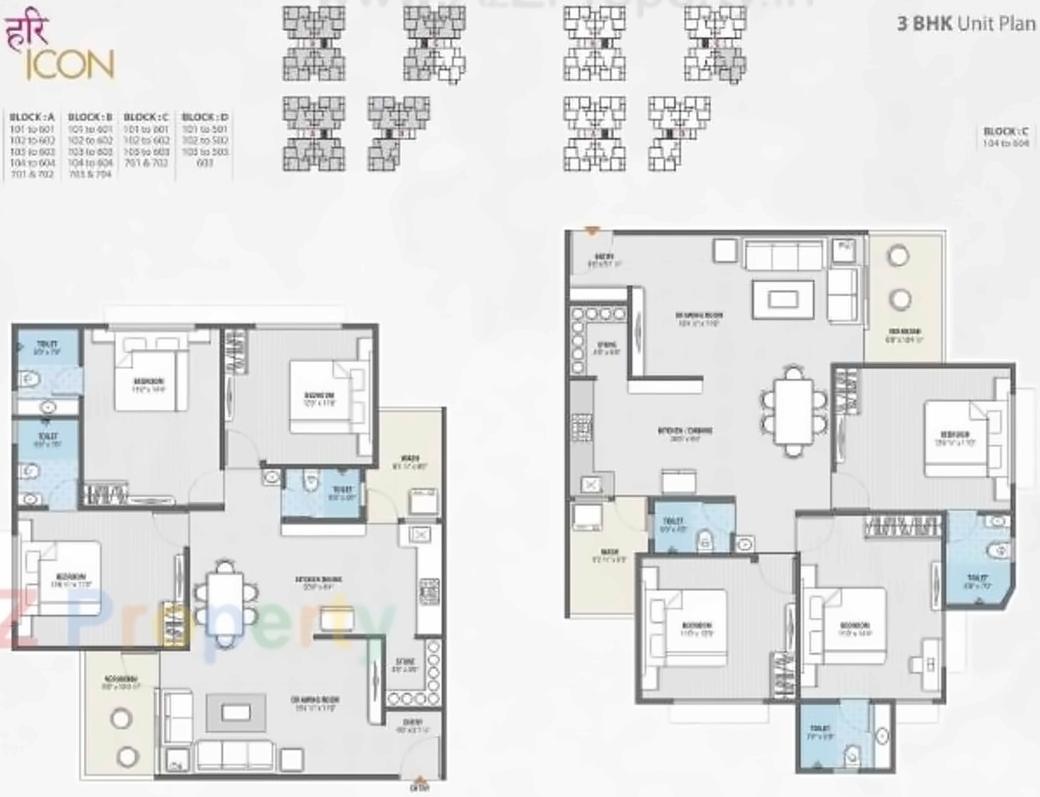 Layout of real estate project Hari Icon located at Nana-chiloda, Ahmedabad, Gujarat