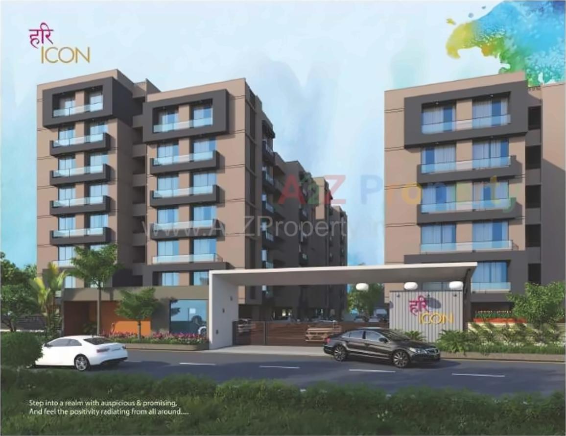 3D Elevation of real estate project Hari Icon located at Nana-chiloda, Ahmedabad, Gujarat