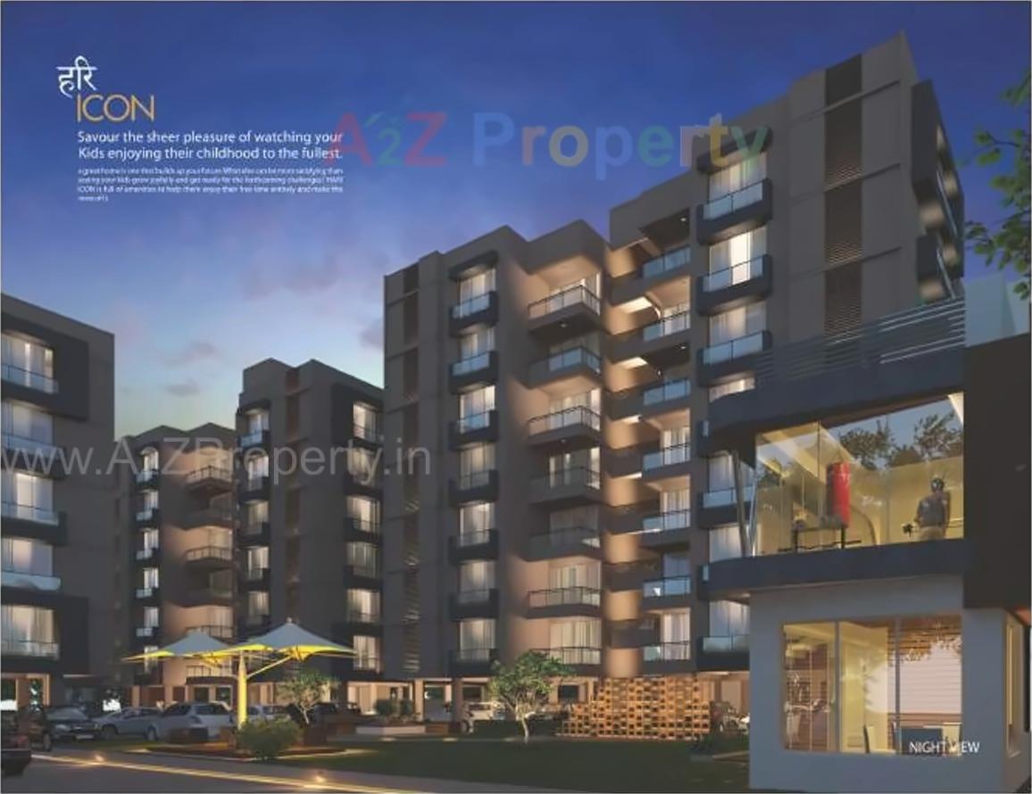 3D Elevation of real estate project Hari Icon located at Nana-chiloda, Ahmedabad, Gujarat