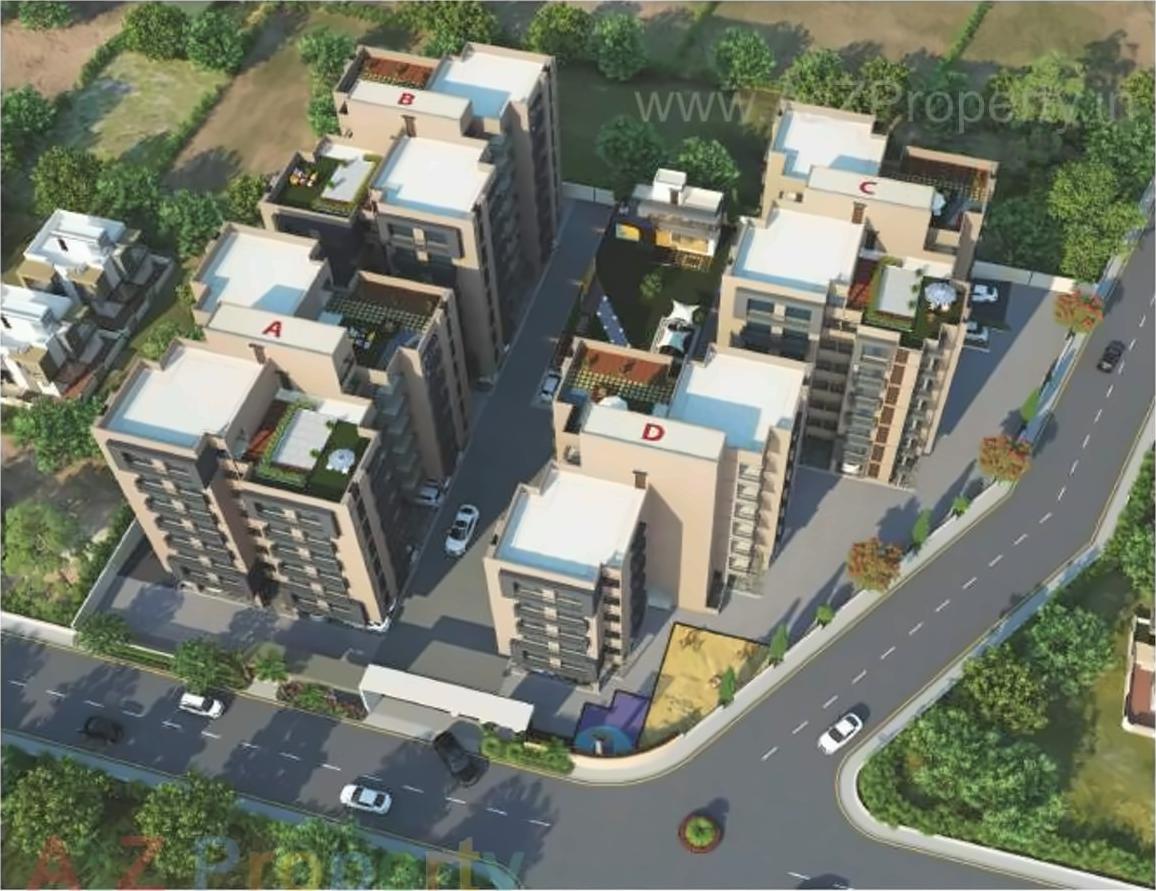 3D Elevation of real estate project Hari Icon located at Nana-chiloda, Ahmedabad, Gujarat