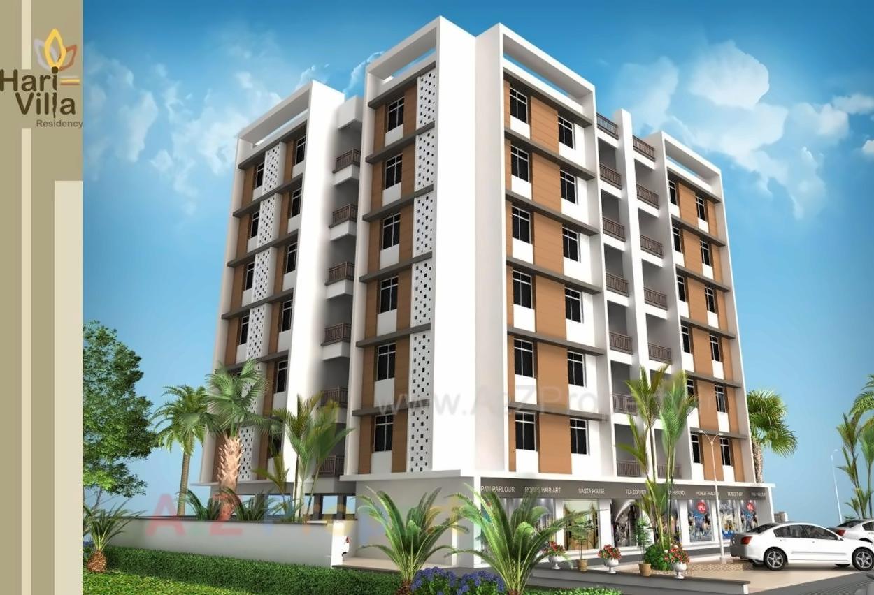 3D Elevation of real estate project Hari Villa Residency located at Bareja, Ahmedabad, Gujarat