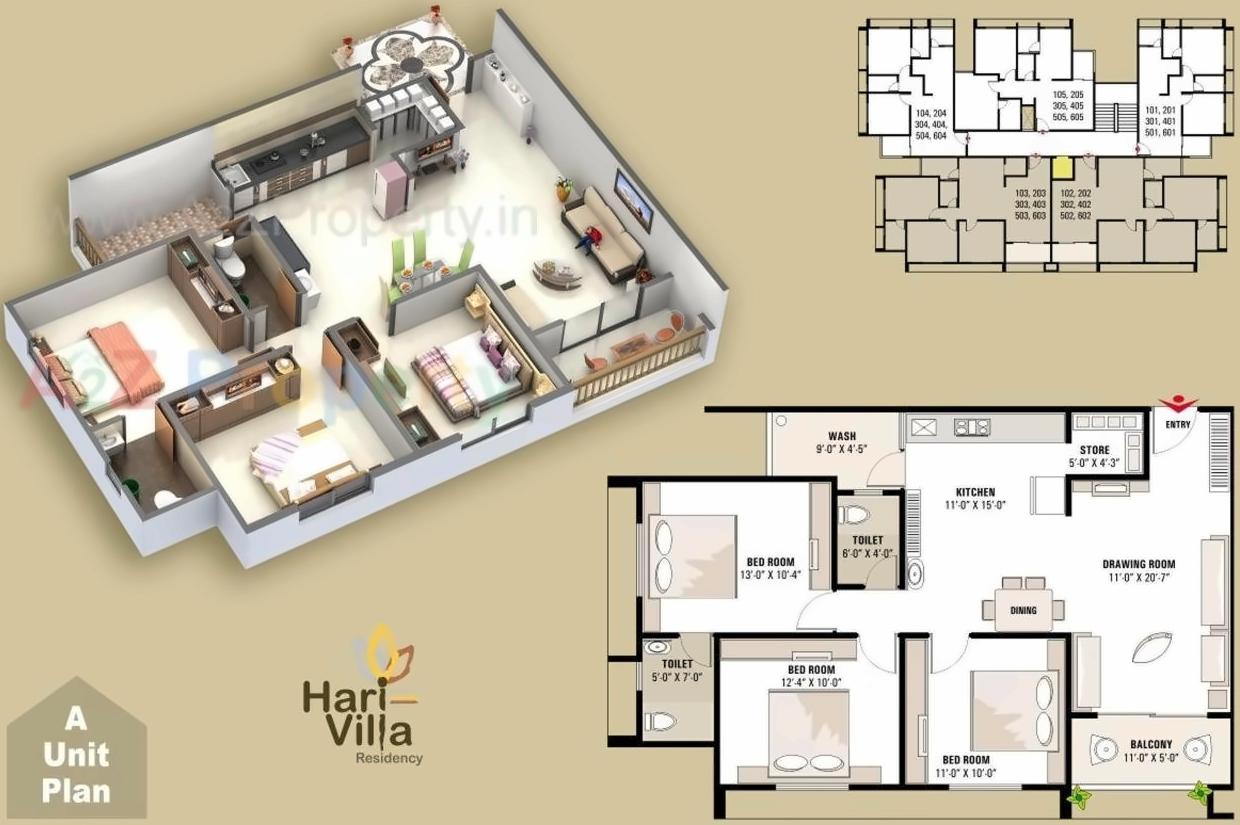 Layout of real estate project Hari Villa Residency located at Bareja, Ahmedabad, Gujarat