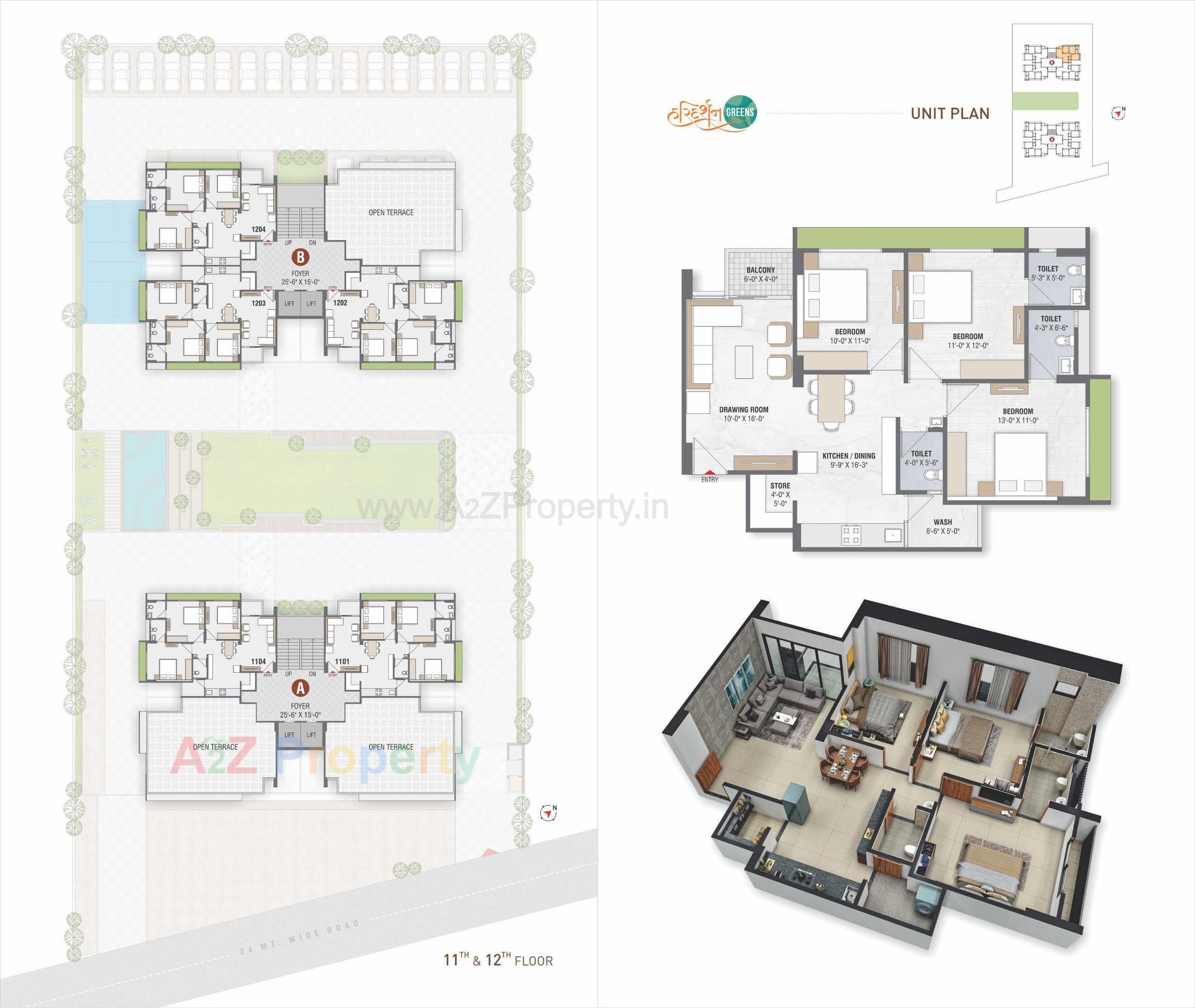 Layout of real estate project Haridarshan Greens located at Bhadaj, Ahmedabad, Gujarat