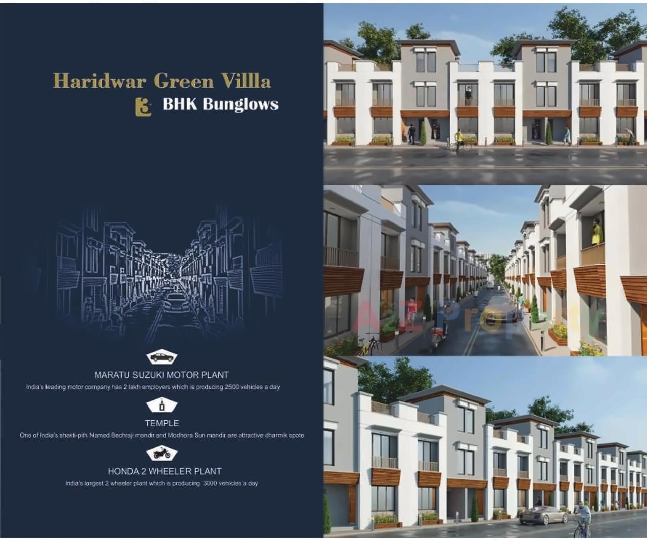 3D Elevation of real estate project Haridwar Green Villla located at Bhavnagar, Ahmedabad, Gujarat