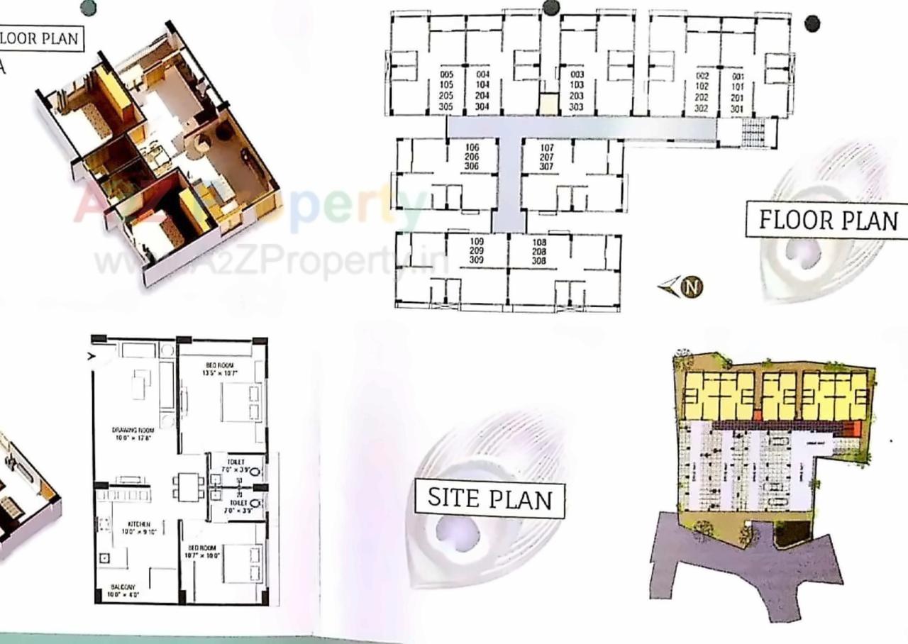 Layout of real estate project Harikrishna Habitation located at Chandkheda, Ahmedabad, Gujarat