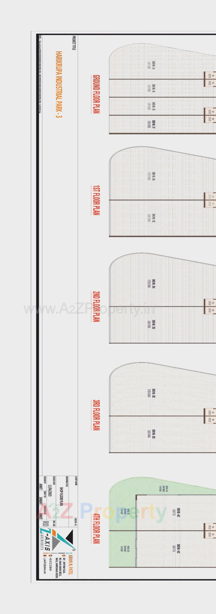 Layout of real estate project Harikrupa Industrial Park located at Kathwada, Ahmedabad, Gujarat