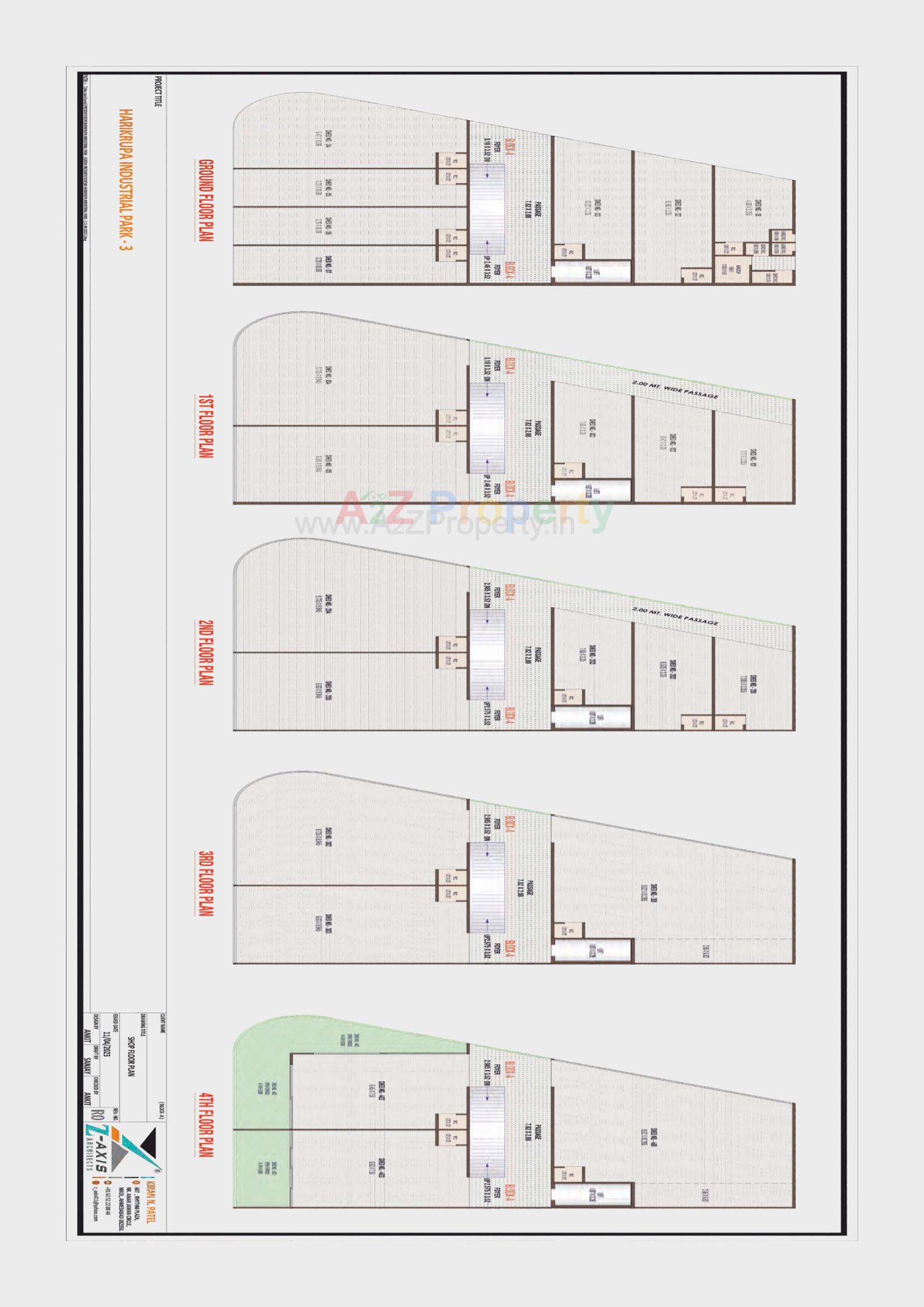 Layout of real estate project Harikrupa Industrial Park located at Kathwada, Ahmedabad, Gujarat
