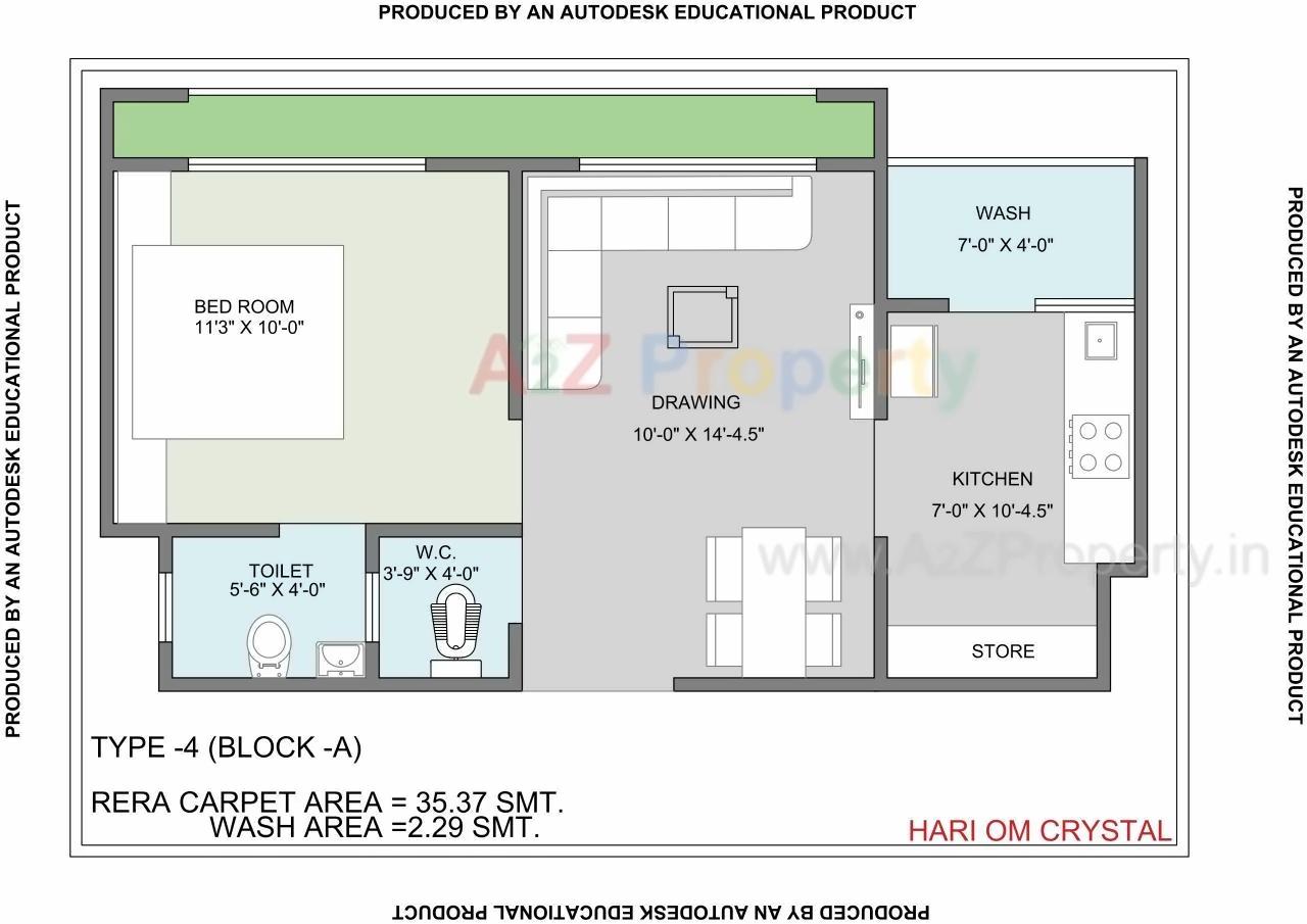 Layout of real estate project Hariom Crystal located at Ghuma, Ahmedabad, Gujarat