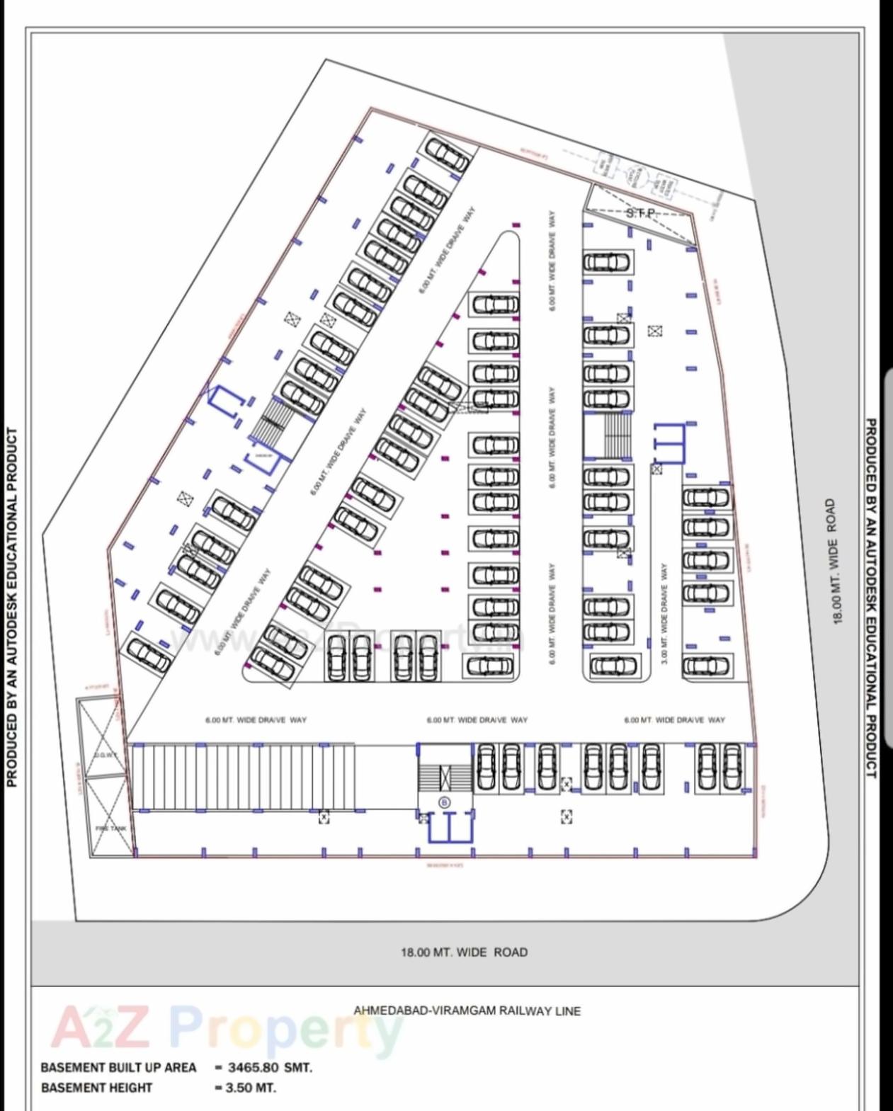 Layout of real estate project Hariom Crystal located at Ghuma, Ahmedabad, Gujarat