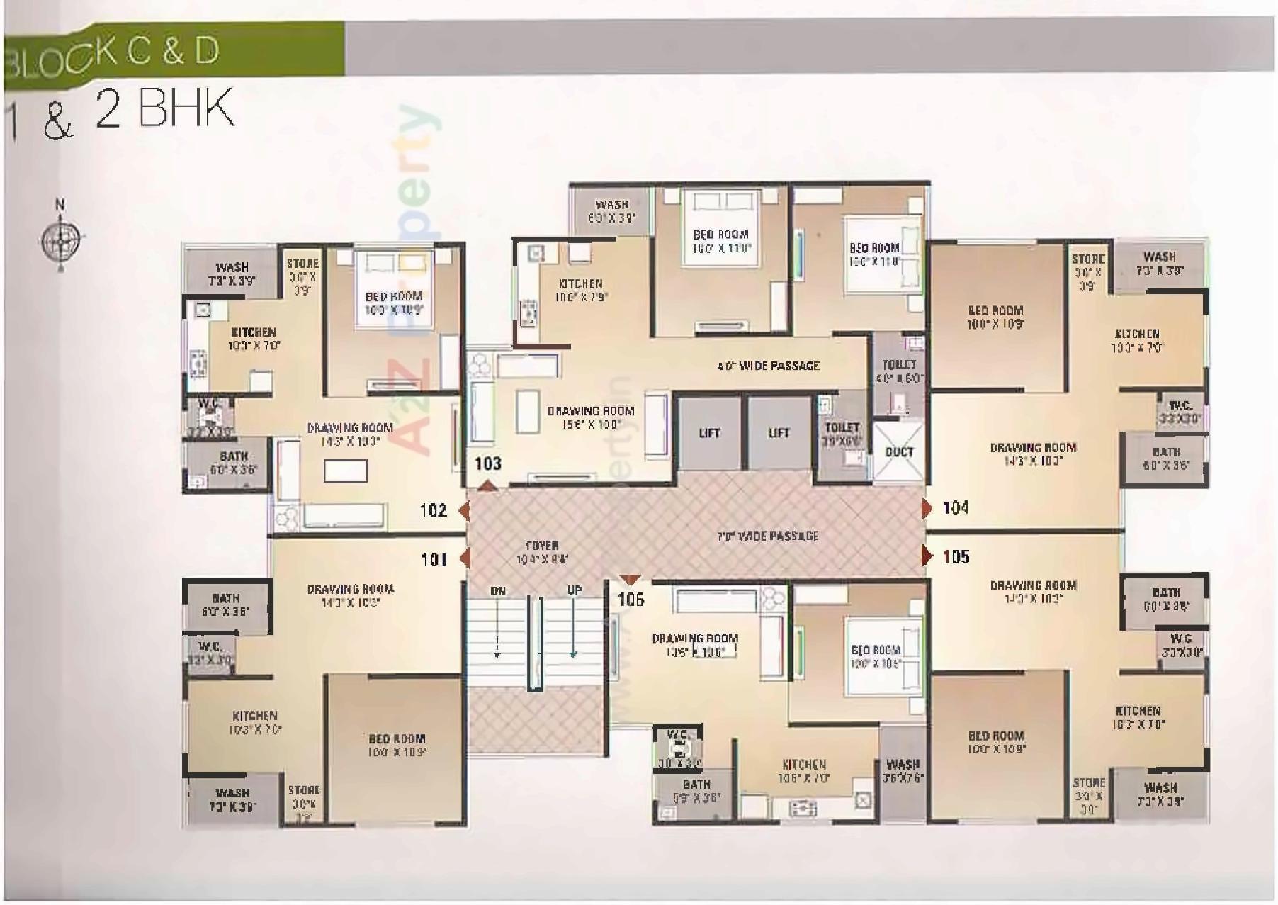 Layout of real estate project Hariom Elegance located at Vastral, Ahmedabad, Gujarat