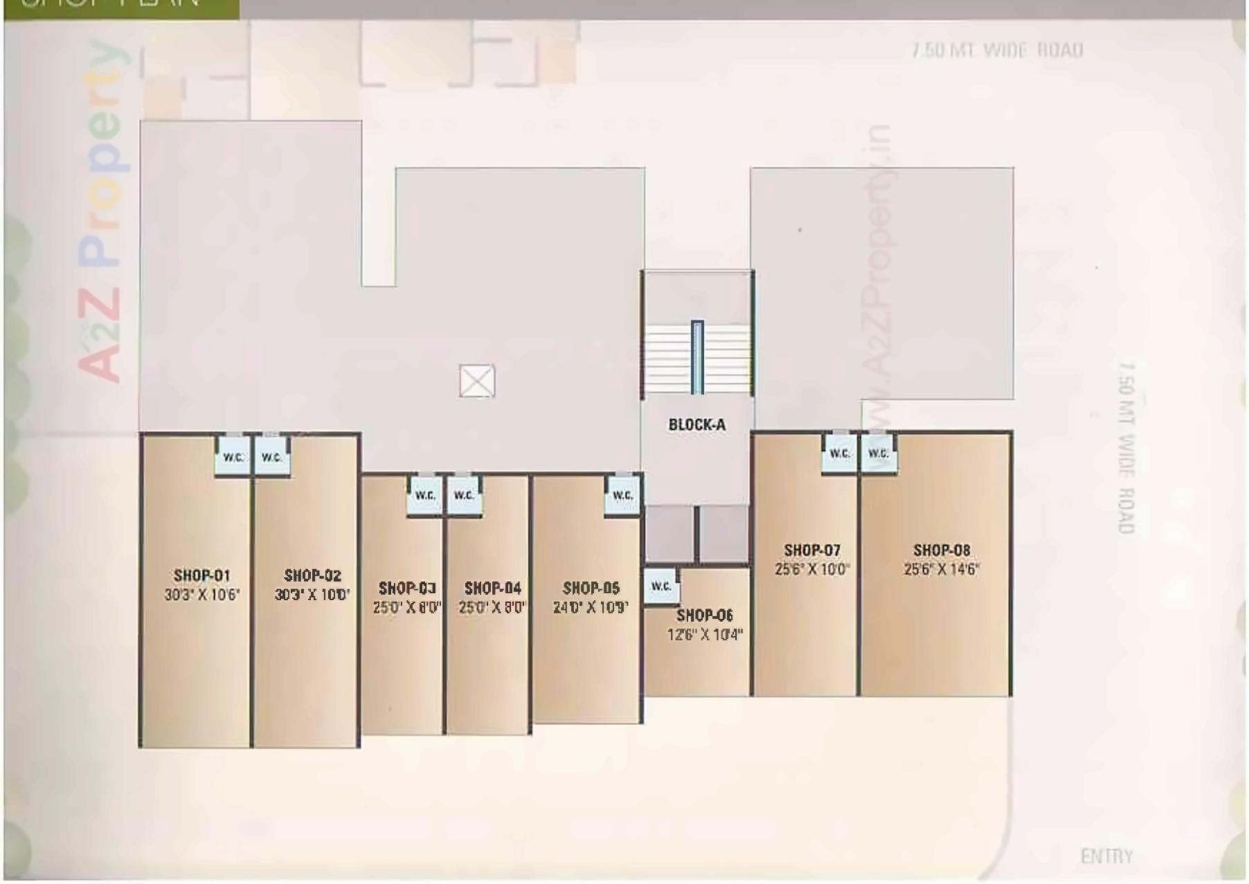 Layout of real estate project Hariom Elegance located at Vastral, Ahmedabad, Gujarat