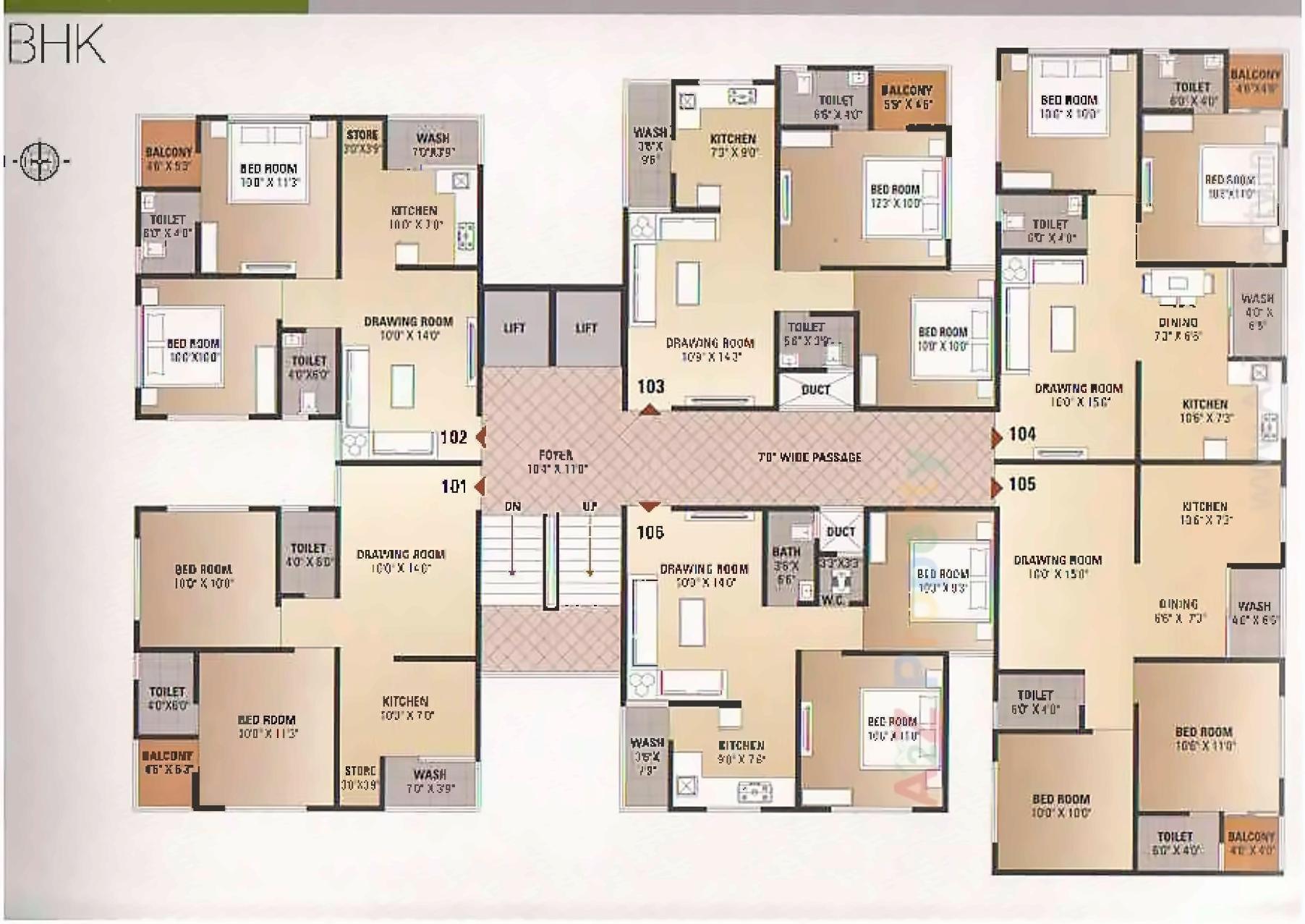 Layout of real estate project Hariom Elegance located at Vastral, Ahmedabad, Gujarat