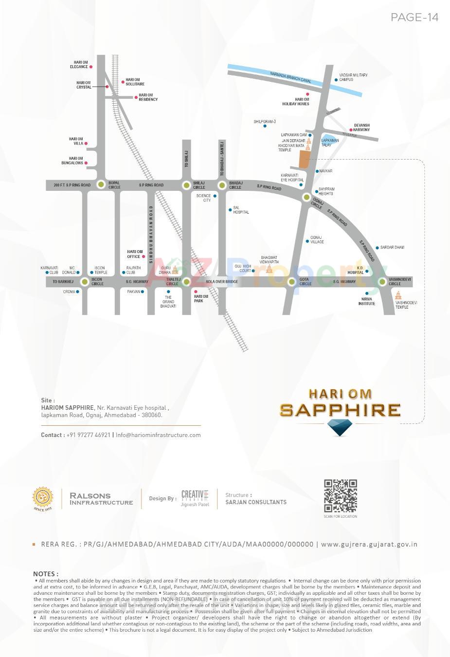  of real estate project Hariom Sapphire located at Ognaj, Ahmedabad, Gujarat