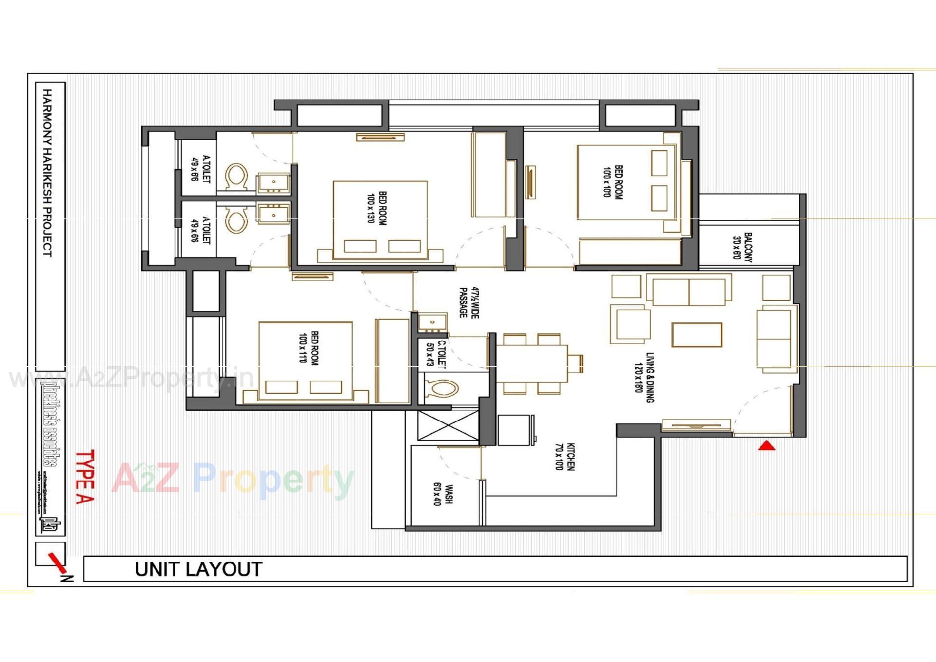 Layout of real estate project Harmony Harikesh located at Ahmedabad, Ahmedabad, Gujarat