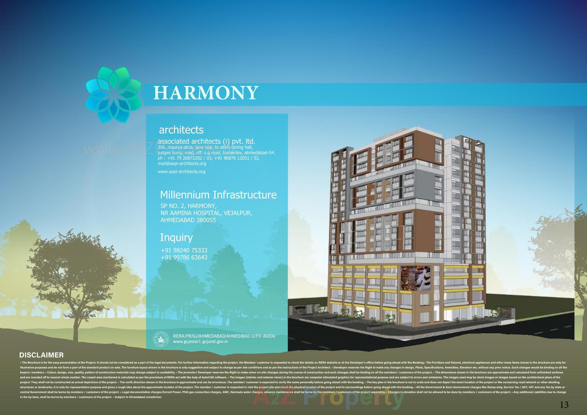 3D Elevation of real estate project Harmony located at Vejalpur, Ahmedabad, Gujarat