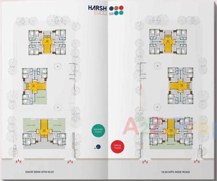 Layout of real estate project Harsh Evoq located at Guma, Ahmedabad, Gujarat