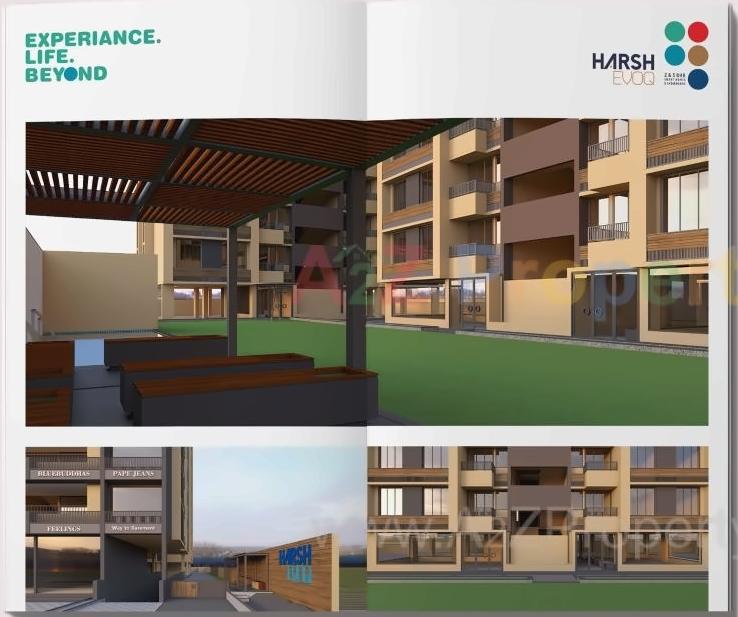 3D Elevation of real estate project Harsh Evoq located at Guma, Ahmedabad, Gujarat