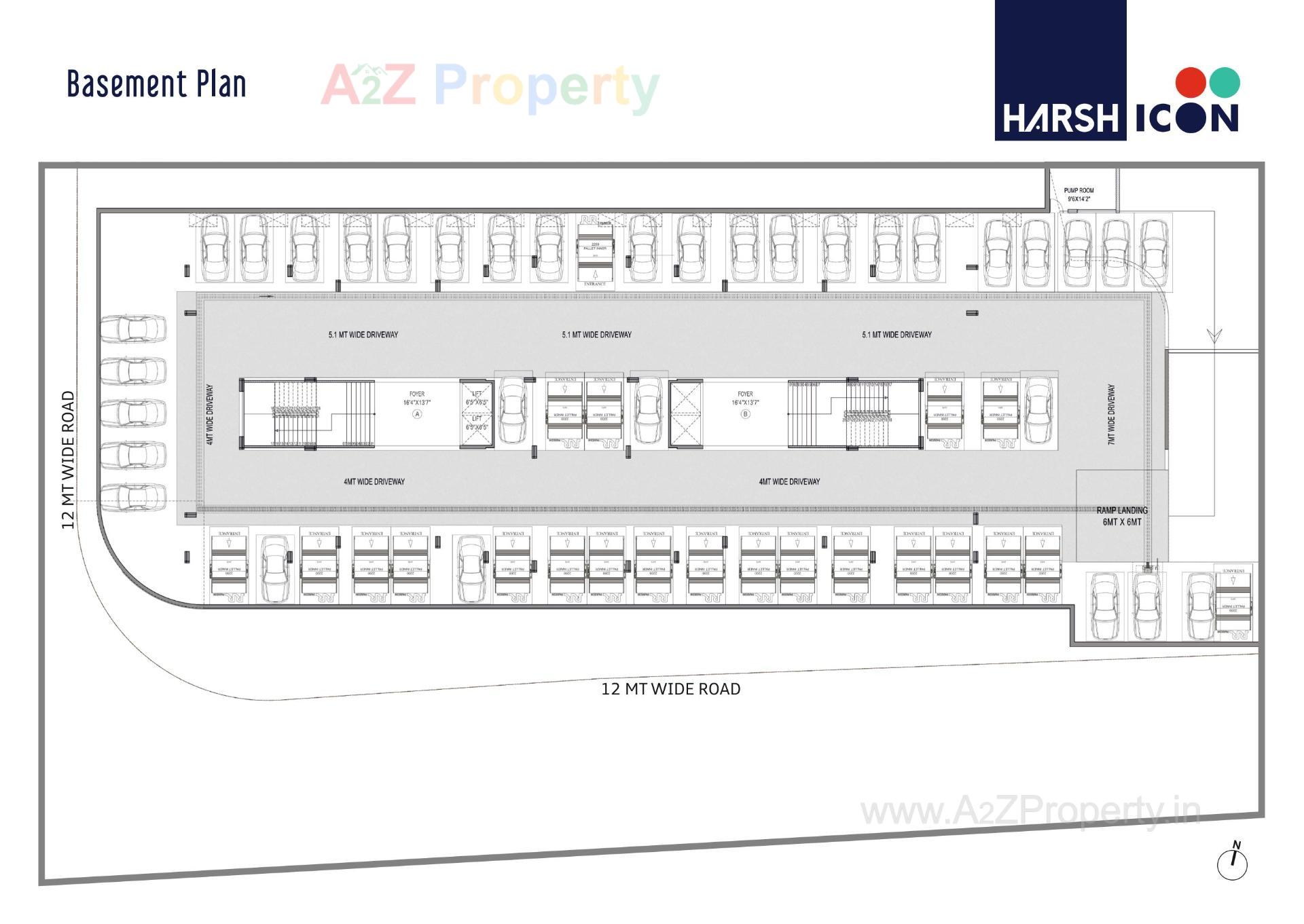 Layout of real estate project Harsh Icon located at Bopal, Ahmedabad, Gujarat