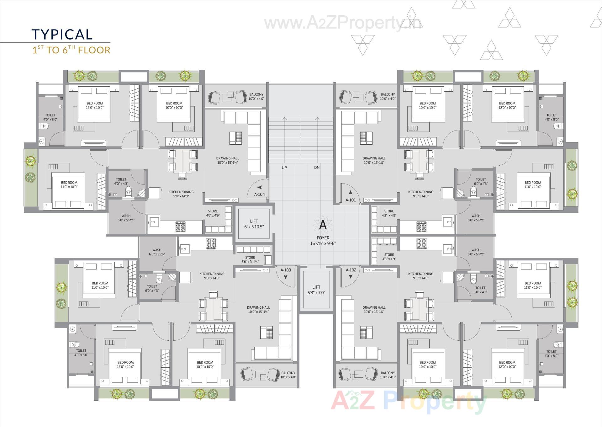 Layout of real estate project Harsh Prime located at Ahmedabad, Ahmedabad, Gujarat