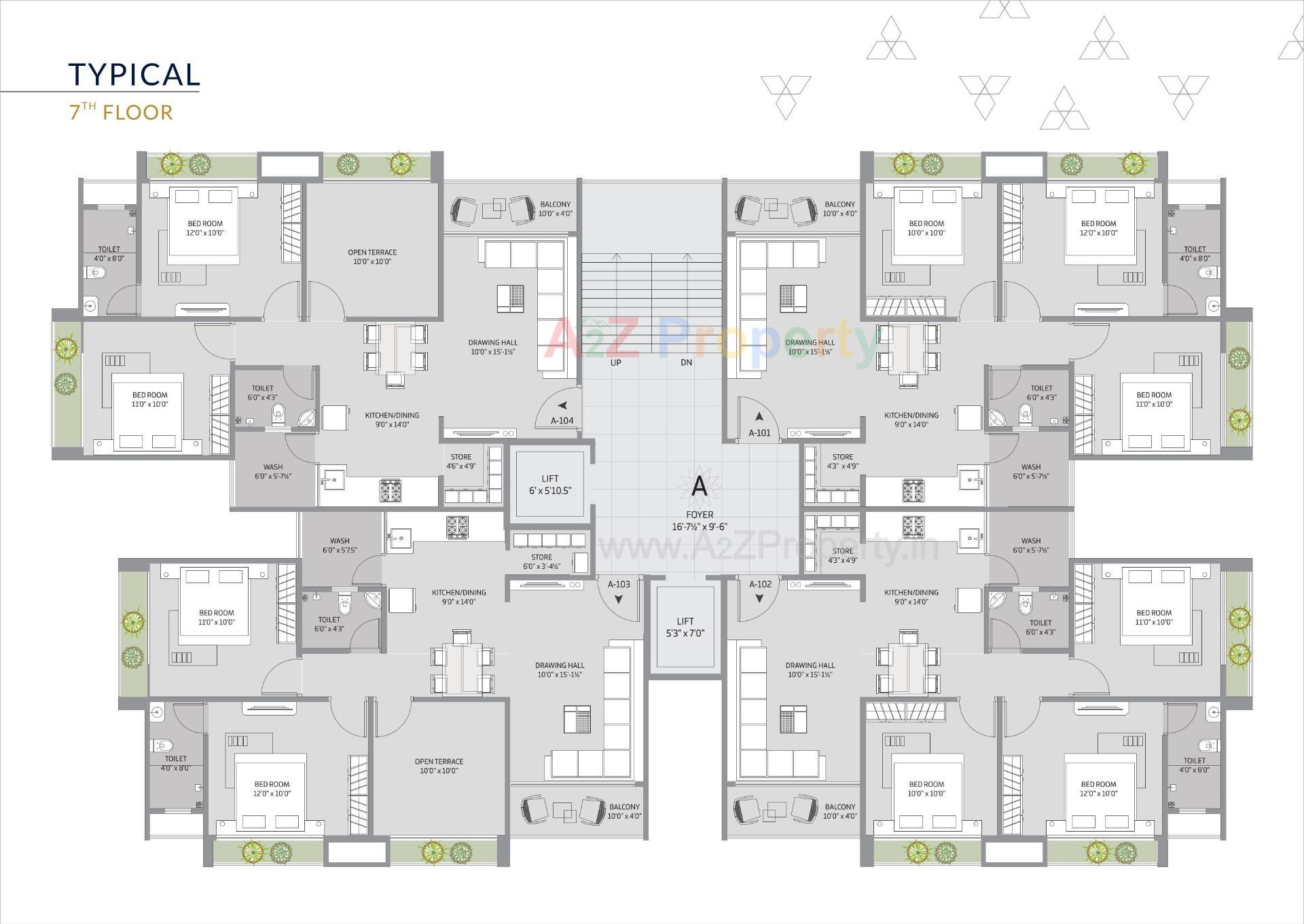 Layout of real estate project Harsh Prime located at Ahmedabad, Ahmedabad, Gujarat