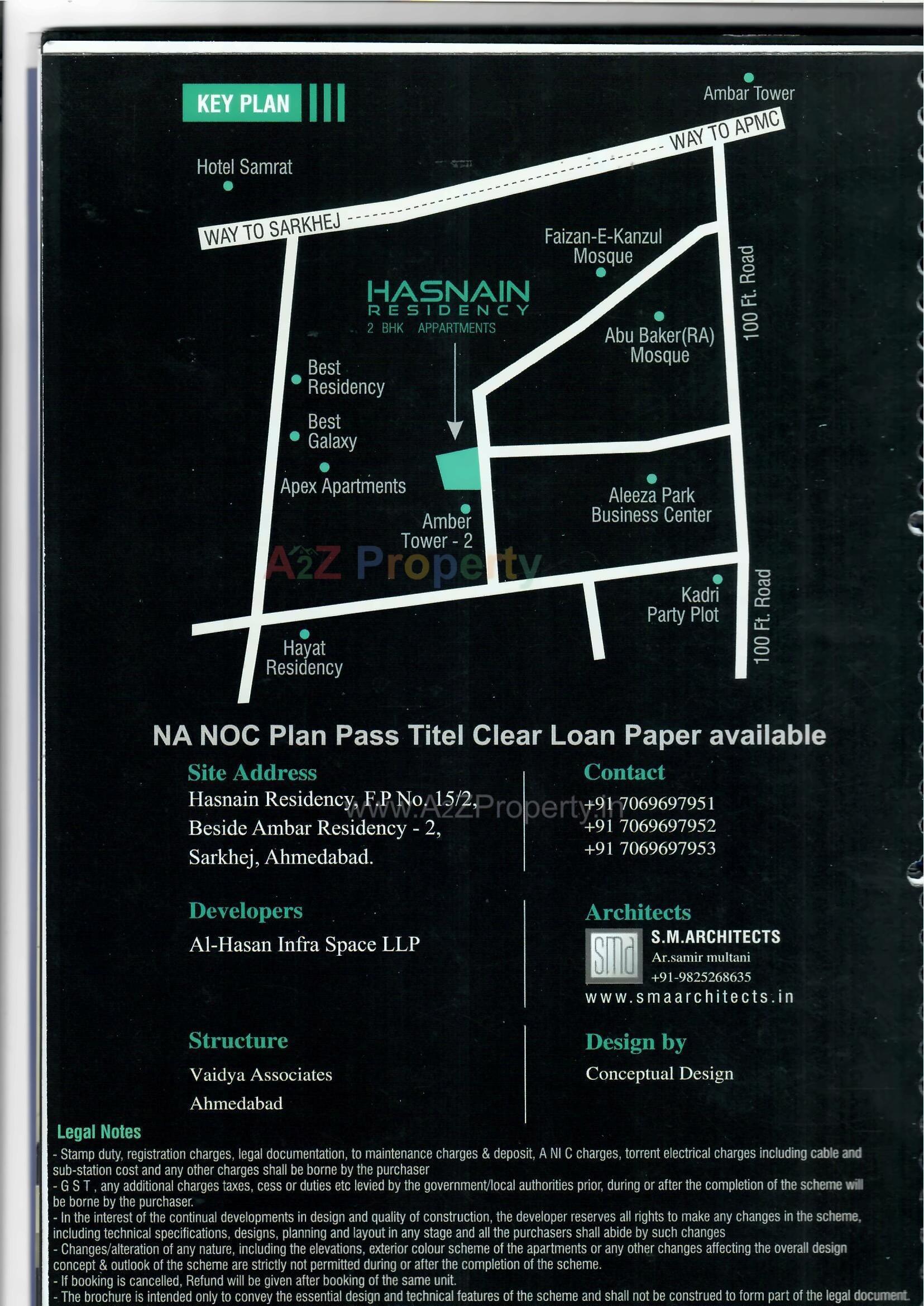  of real estate project Hasnain Residency located at Sarkhej, Ahmedabad, Gujarat