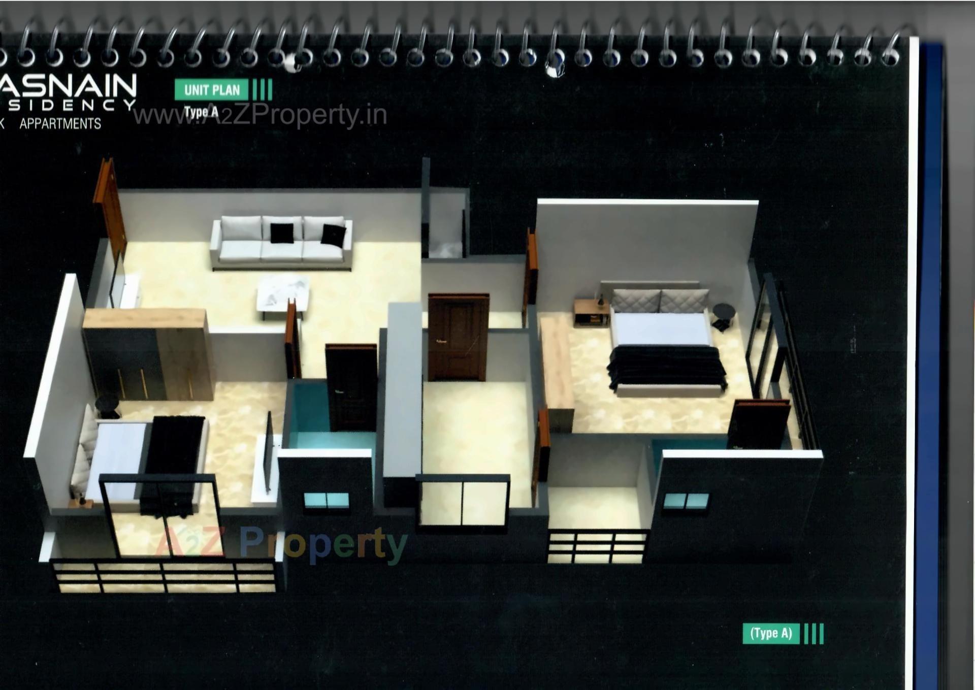 Layout of real estate project Hasnain Residency located at Sarkhej, Ahmedabad, Gujarat