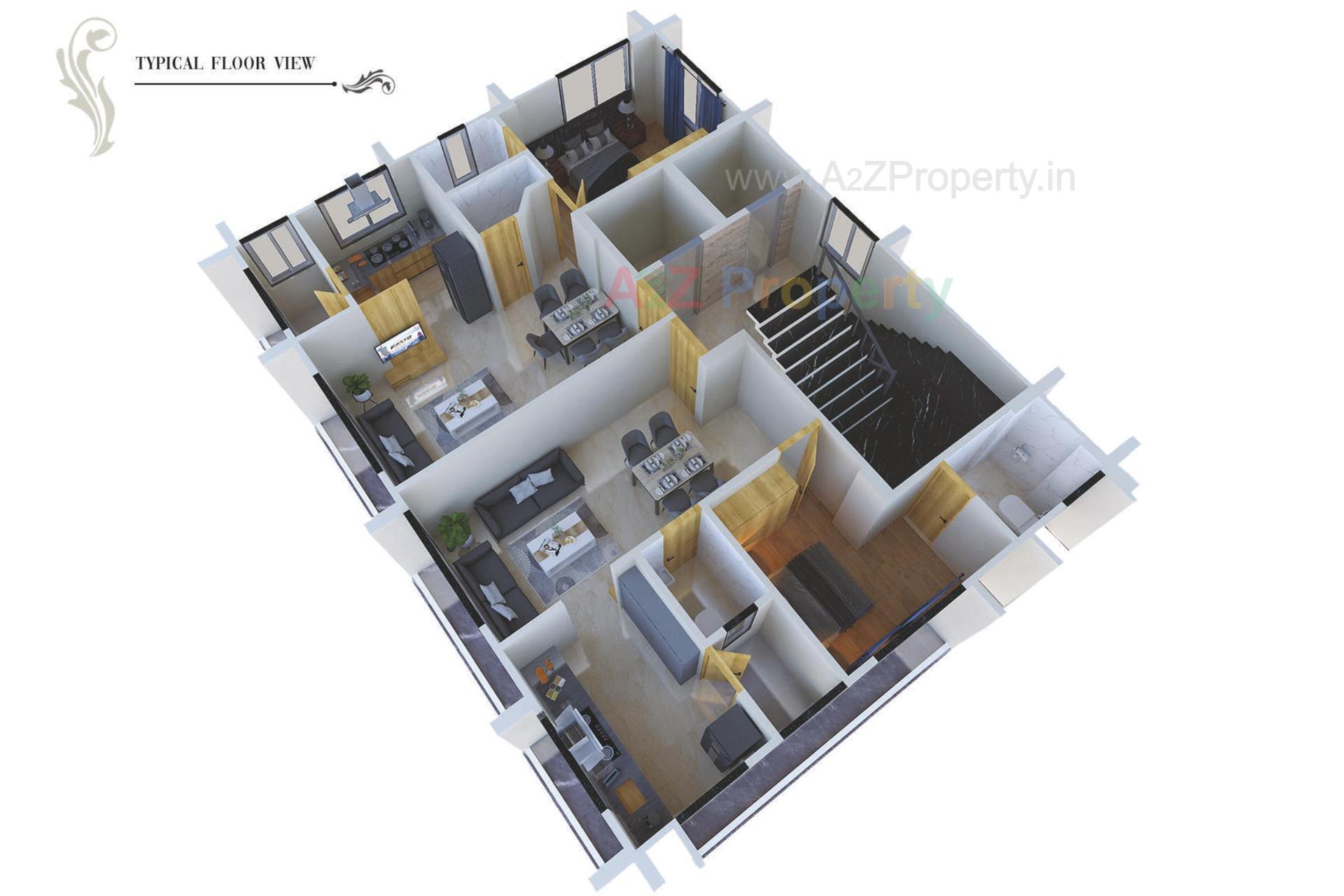 Layout of real estate project Havish Residency located at Ghuma, Ahmedabad, Gujarat