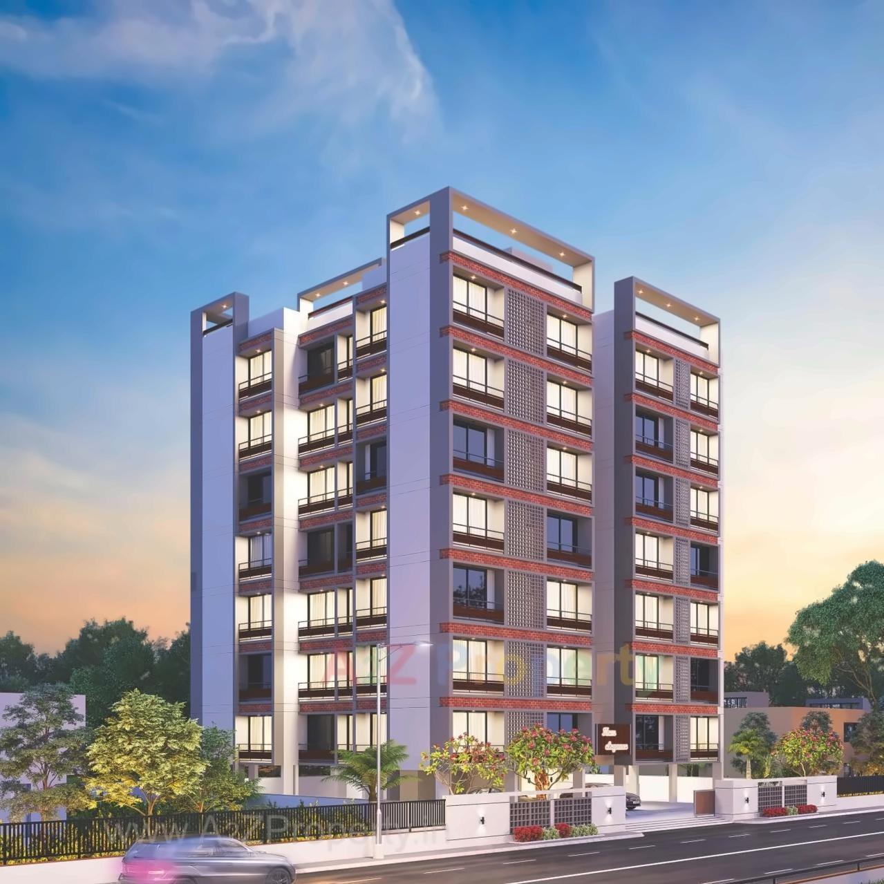 3D Elevation of real estate project Hem Elegance located at Vastrapur, Ahmedabad, Gujarat