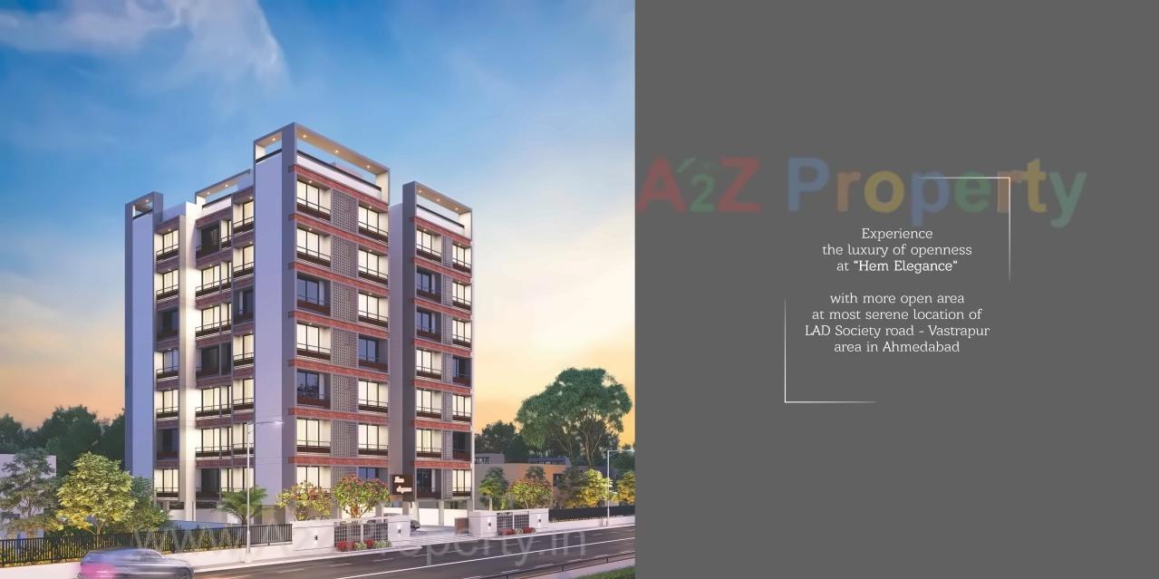 3D Elevation of real estate project Hem Elegance located at Vastrapur, Ahmedabad, Gujarat