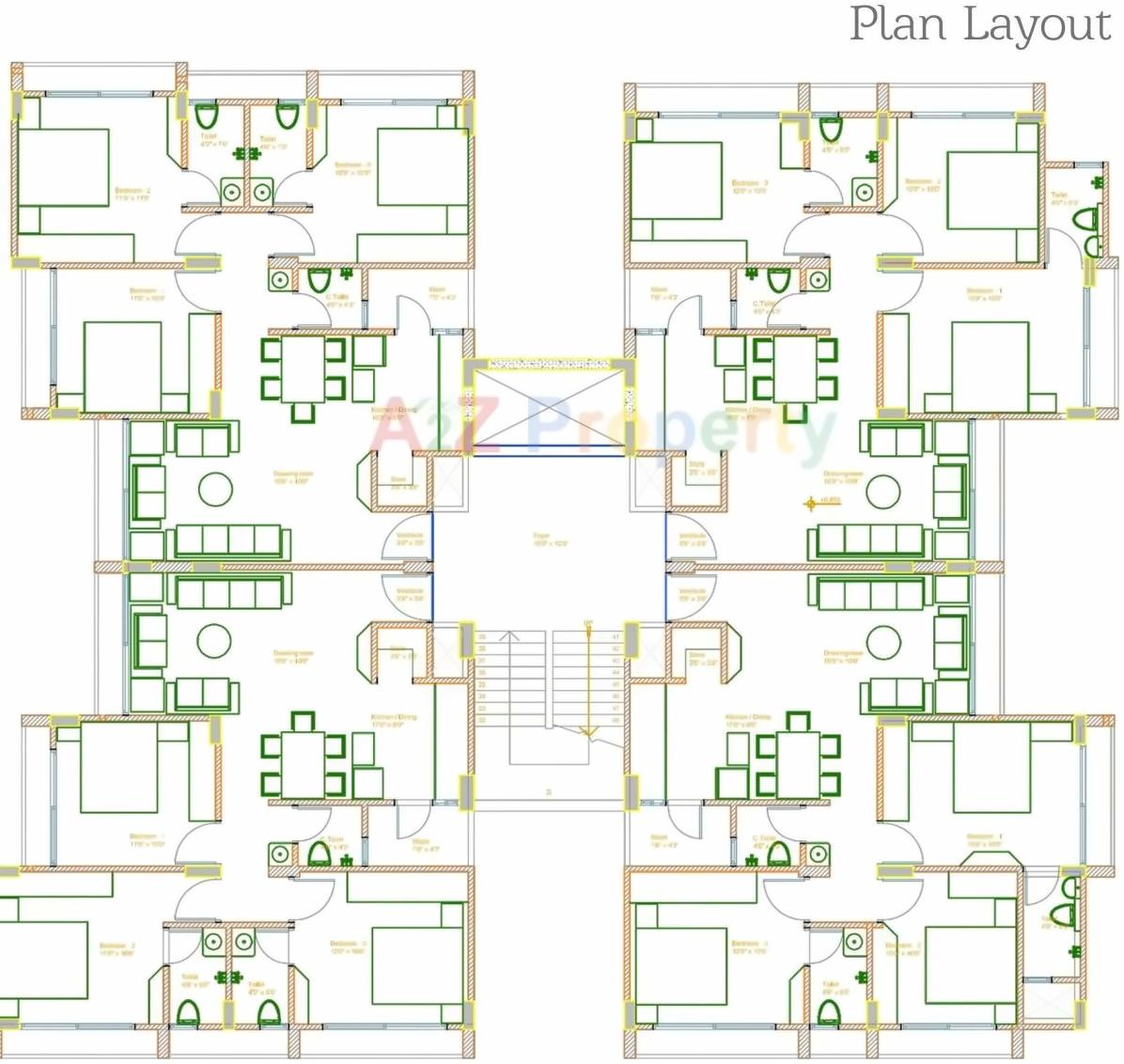 Layout of real estate project Hem Elegance located at Vastrapur, Ahmedabad, Gujarat