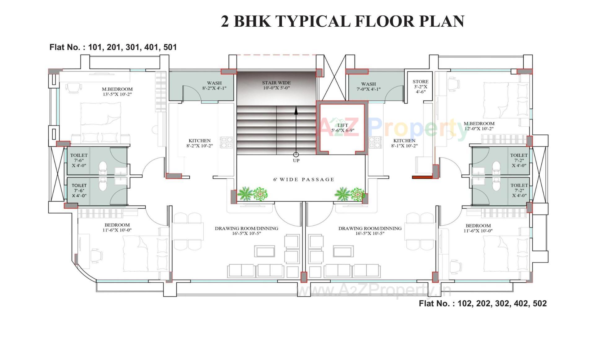 Layout of real estate project Hema Apartments located at Paldi, Ahmedabad, Gujarat