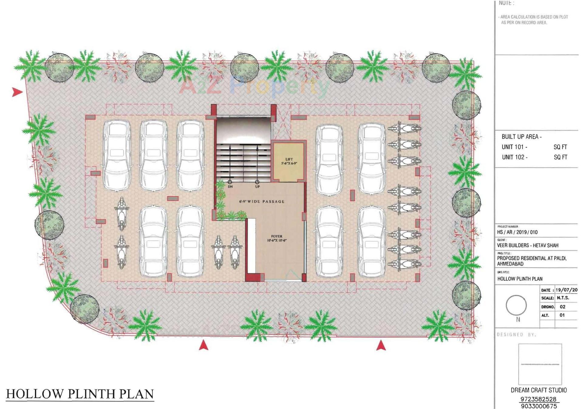 Layout of real estate project Hema Apartments located at Paldi, Ahmedabad, Gujarat
