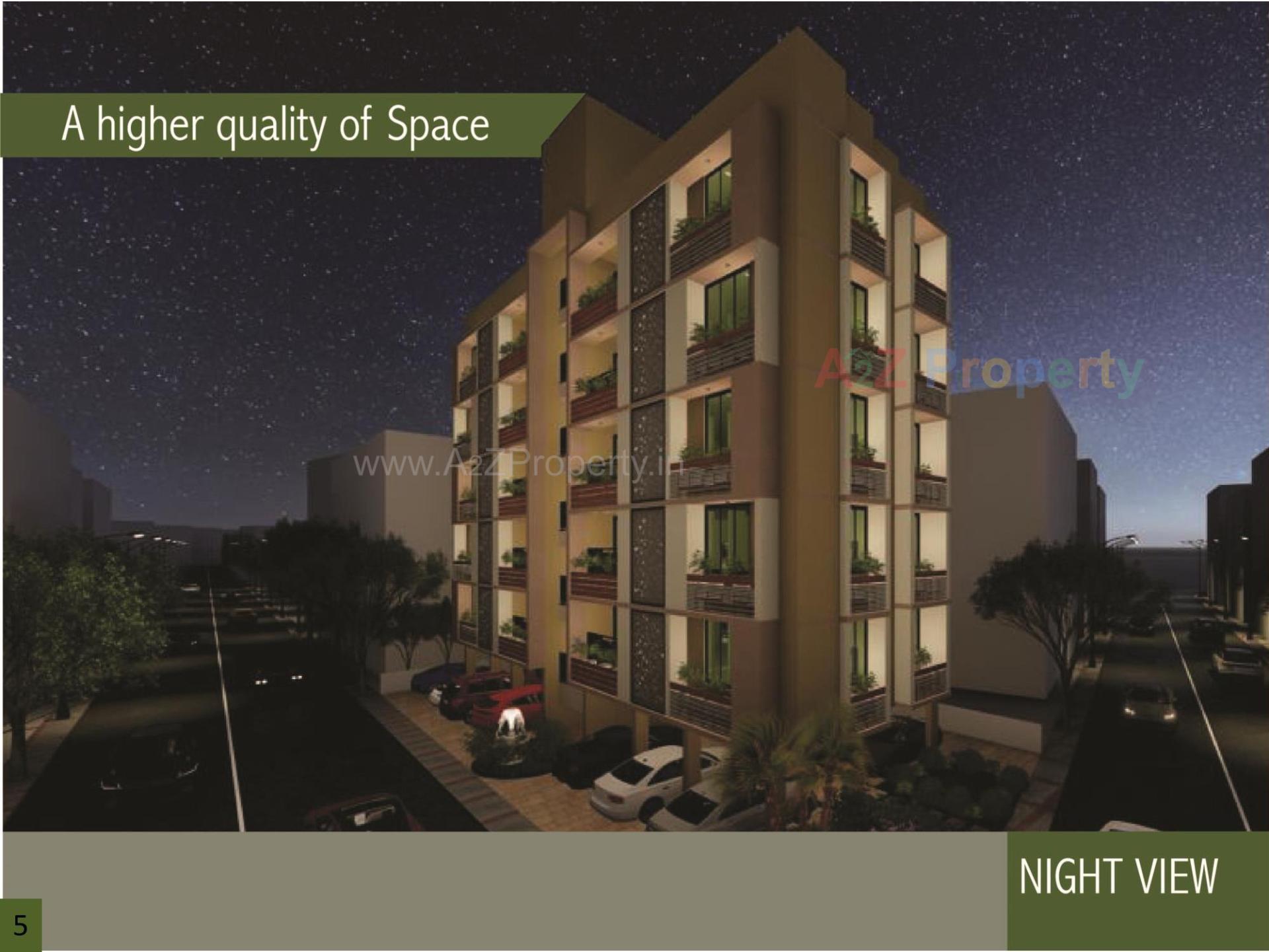 3D Elevation of real estate project Hemvir Aura located at Vastrapur, Ahmedabad, Gujarat