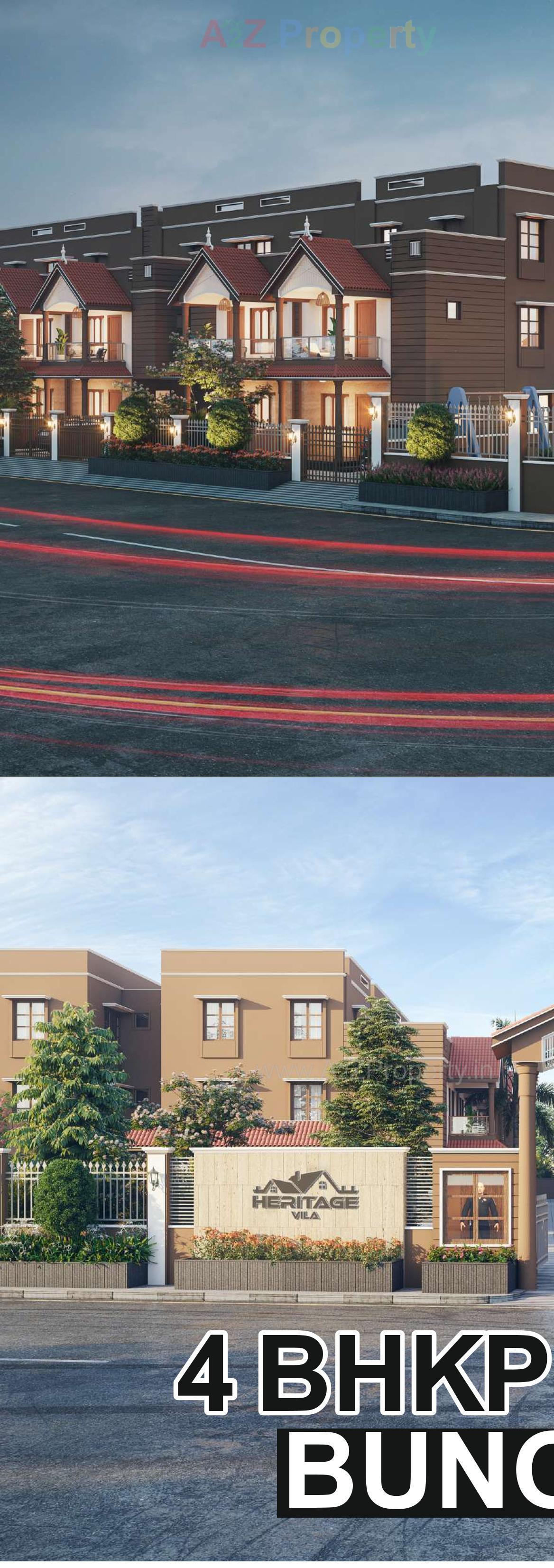 3D Elevation of real estate project Heritage Villa located at Chiloda, Ahmedabad, Gujarat