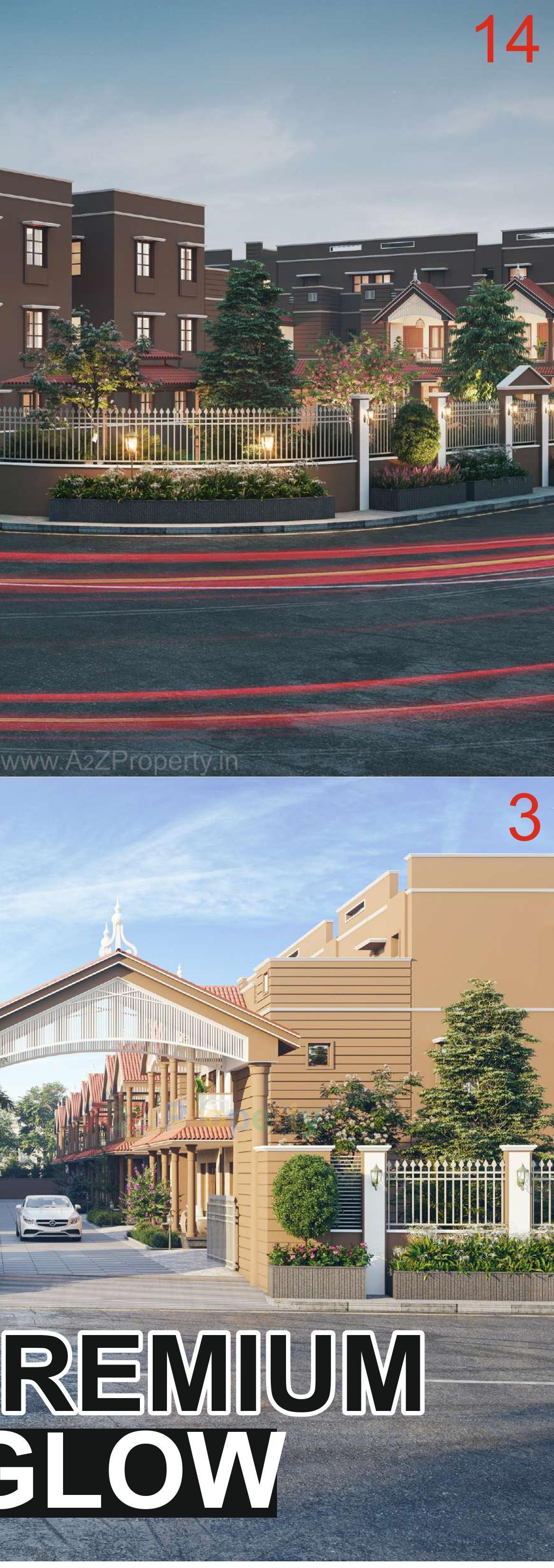 3D Elevation of real estate project Heritage Villa located at Chiloda, Ahmedabad, Gujarat