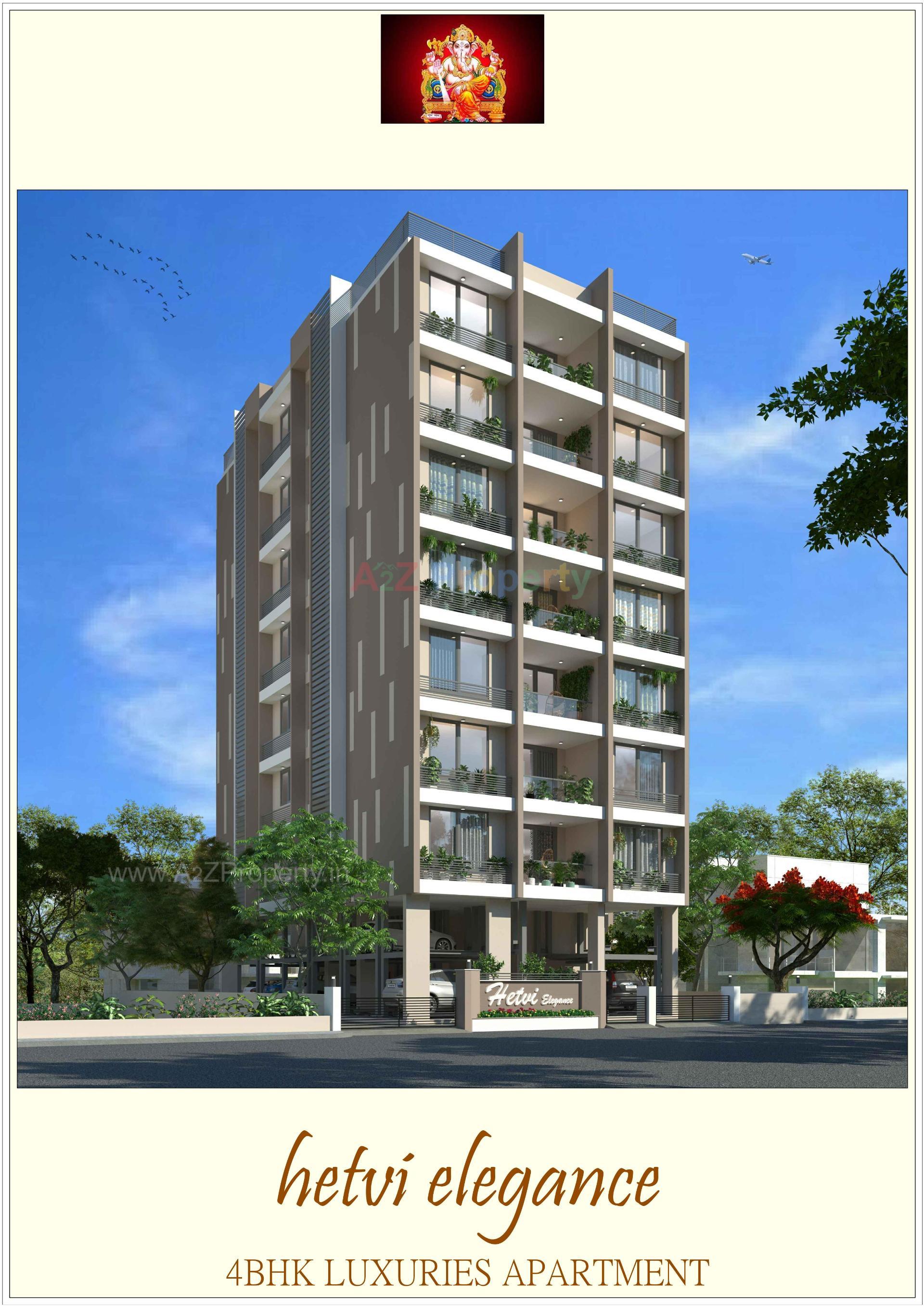 3D Elevation of real estate project Hetvi Elegance located at Ahmedabad, Ahmedabad, Gujarat