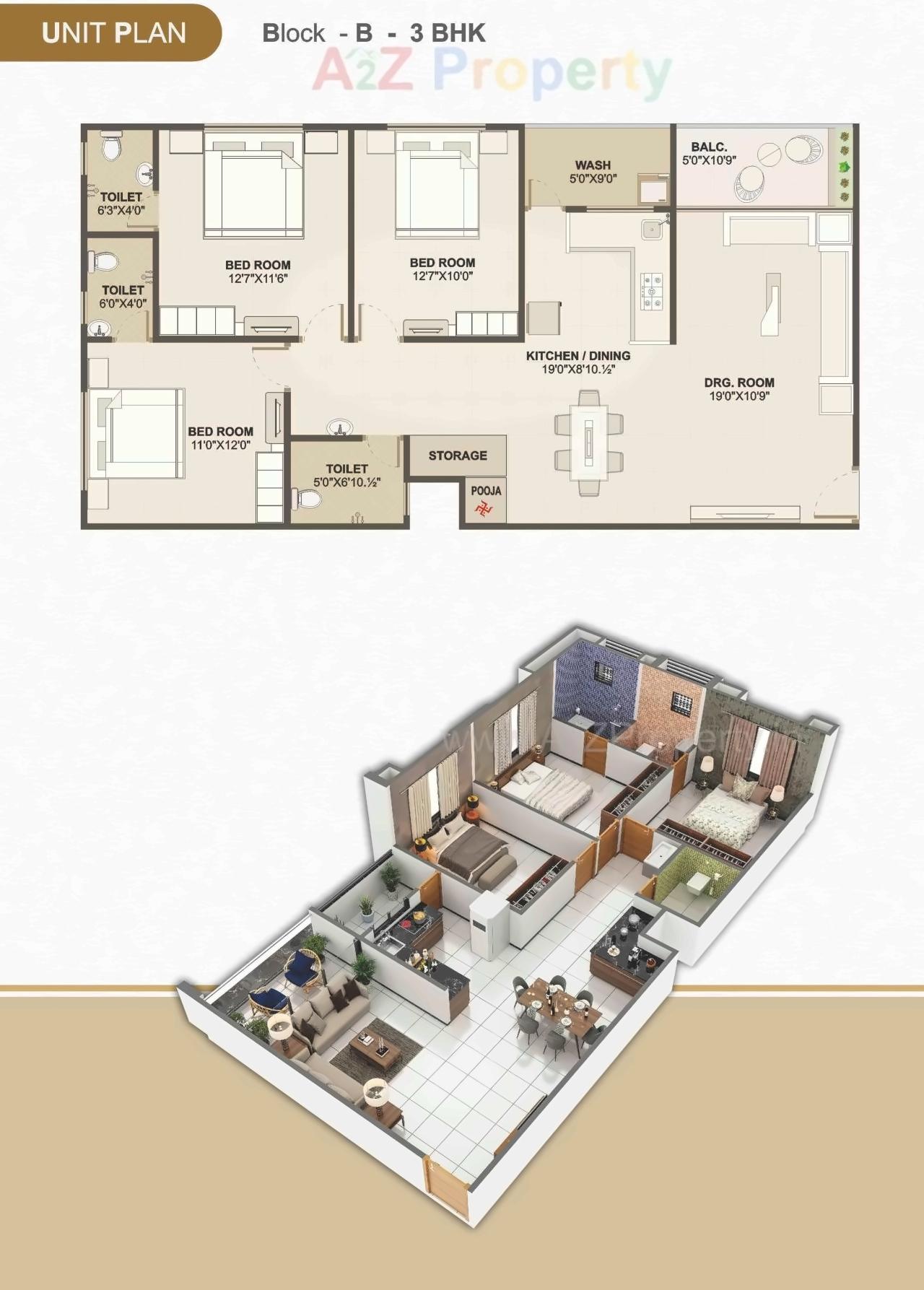 Layout of real estate project Highland Residency located at Chiloda, Ahmedabad, Gujarat