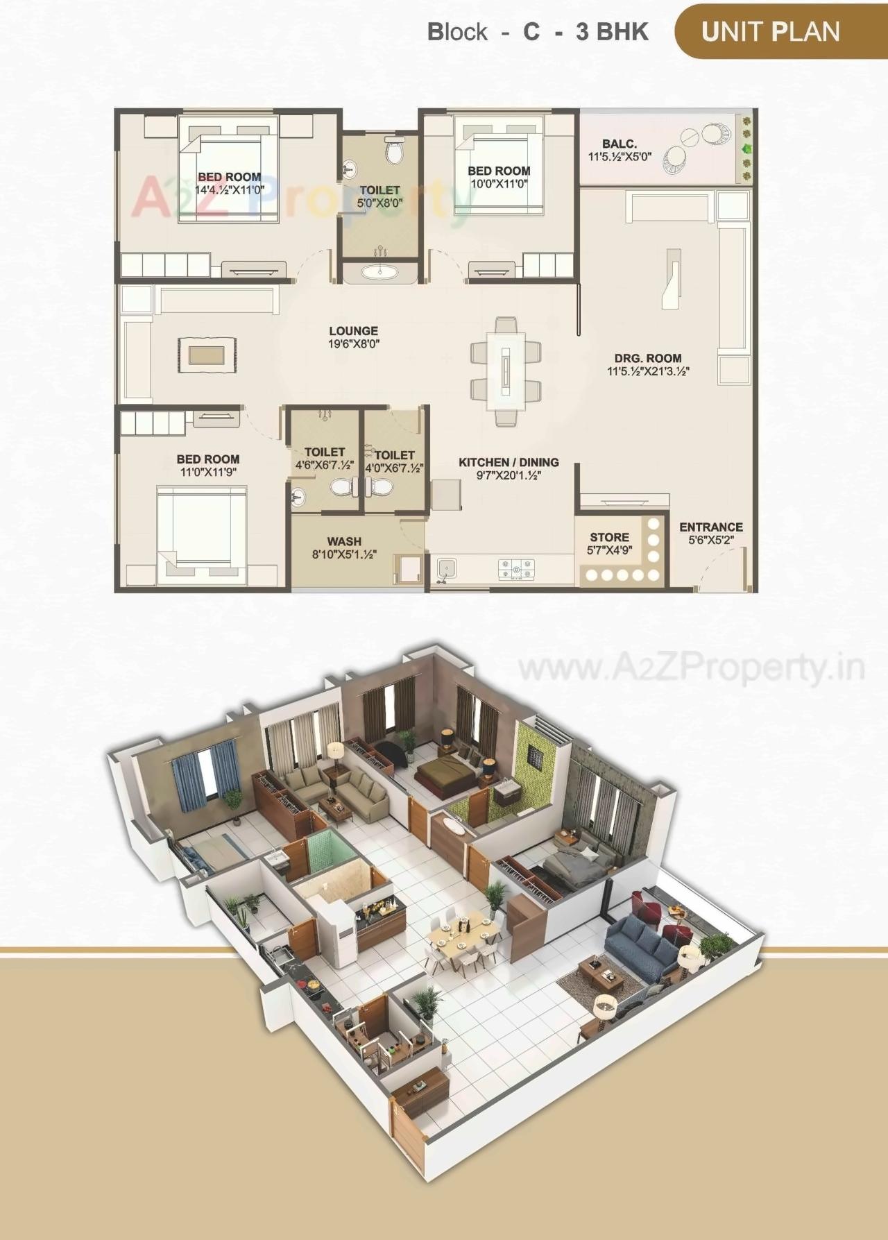 Layout of real estate project Highland Residency located at Chiloda, Ahmedabad, Gujarat