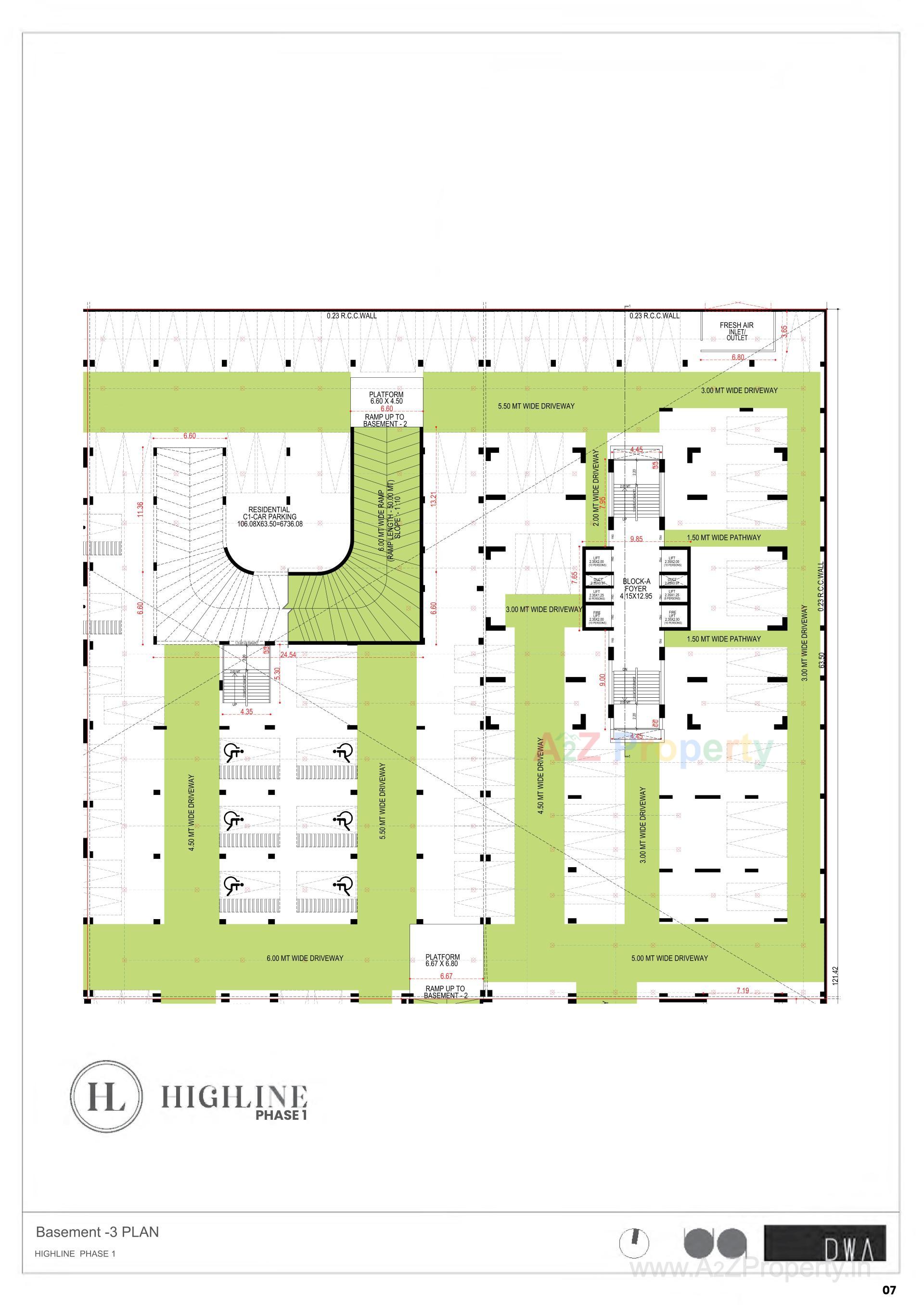 Layout of real estate project Highline located at Gota, Ahmedabad, Gujarat