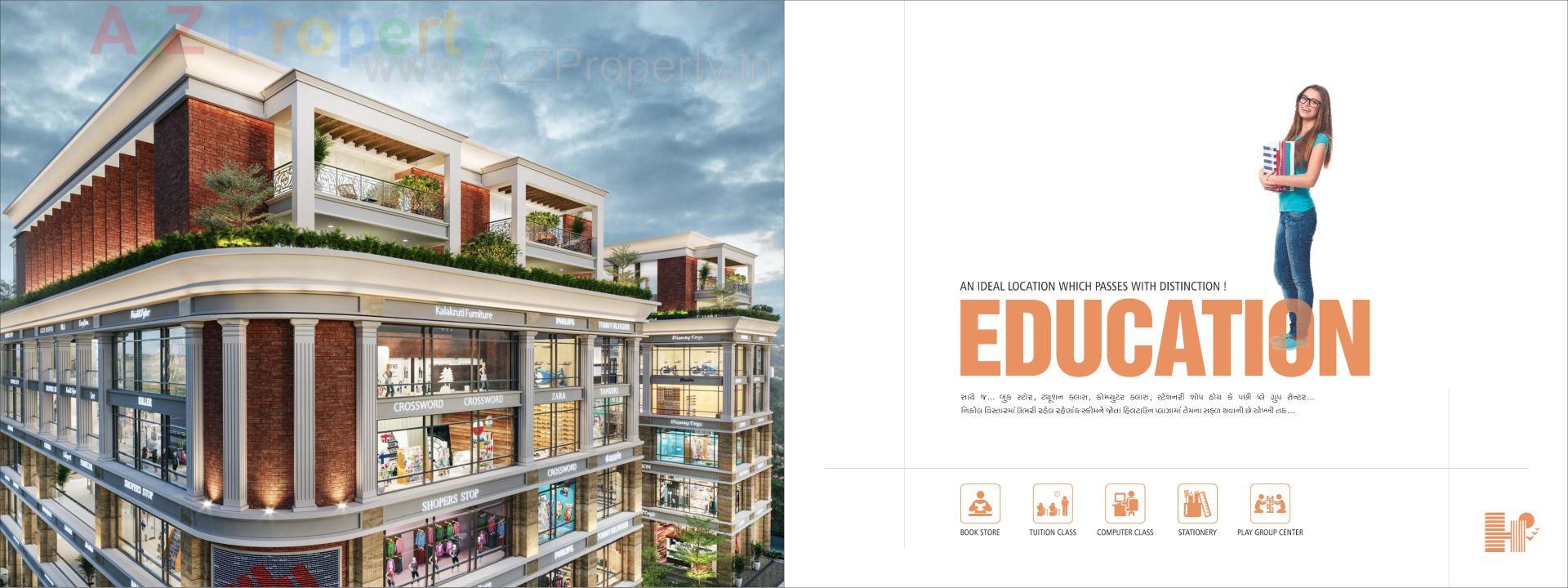 3D Elevation of real estate project Hill Town Plaza located at Ahmedabad, Ahmedabad, Gujarat