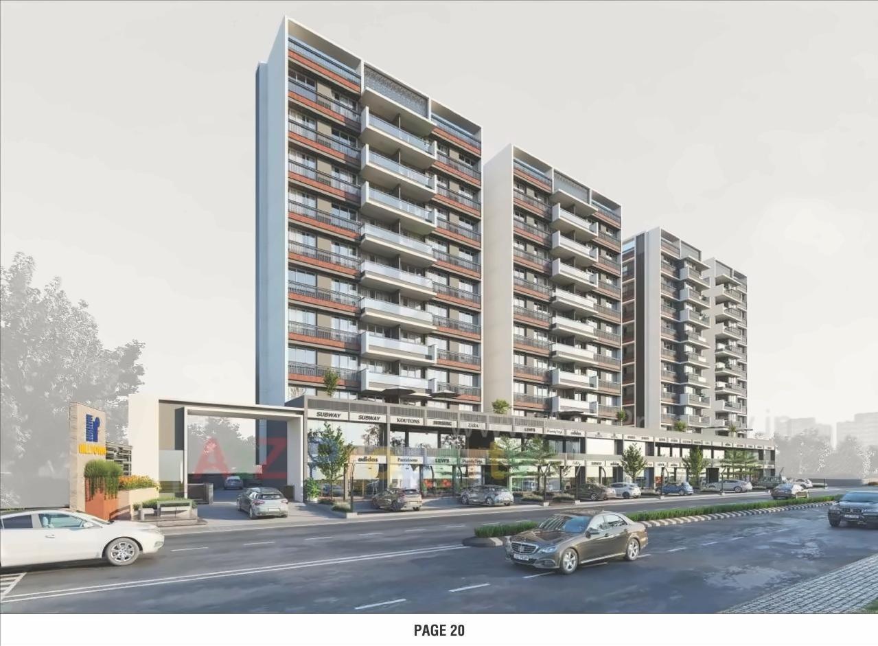 3D Elevation of real estate project Hill Town located at Ahmedabad, Ahmedabad, Gujarat