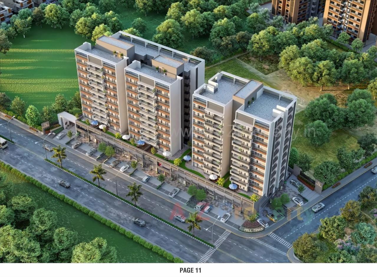3D Elevation of real estate project Hill Town located at Ahmedabad, Ahmedabad, Gujarat