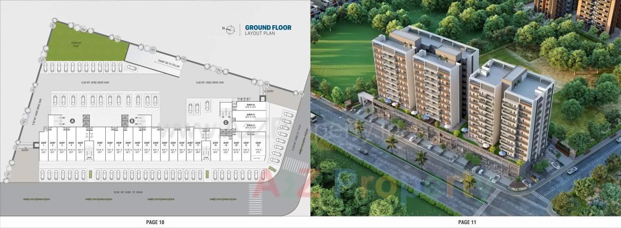 Layout of real estate project Hill Town located at Ahmedabad, Ahmedabad, Gujarat