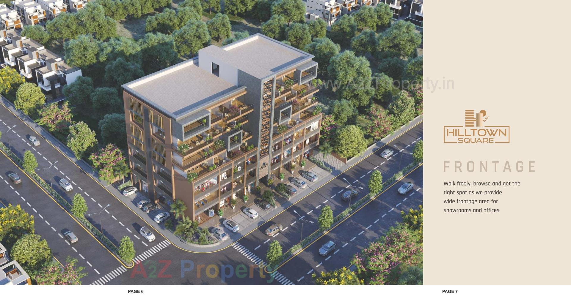 3D Elevation of real estate project Hilltown Square located at Nikol, Ahmedabad, Gujarat