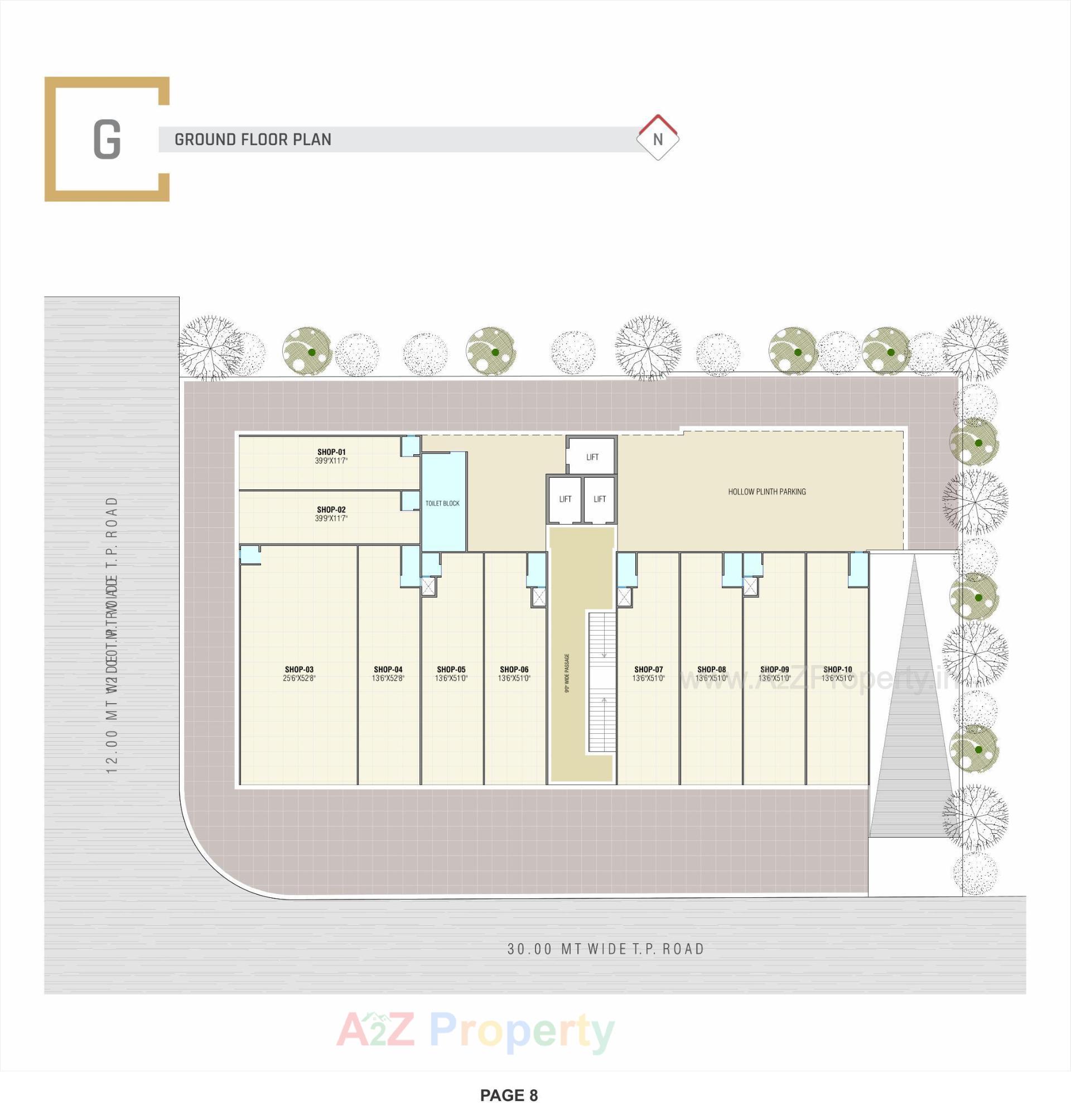 Layout of real estate project Hilltown Square located at Nikol, Ahmedabad, Gujarat
